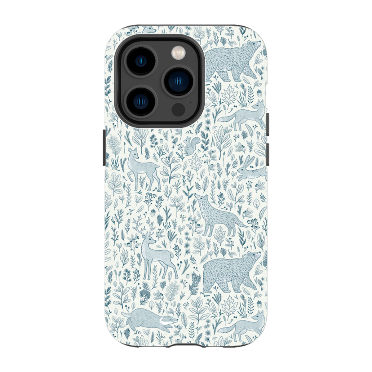 iPhone Tough Case - Forest animals navy By Katherine Quinn