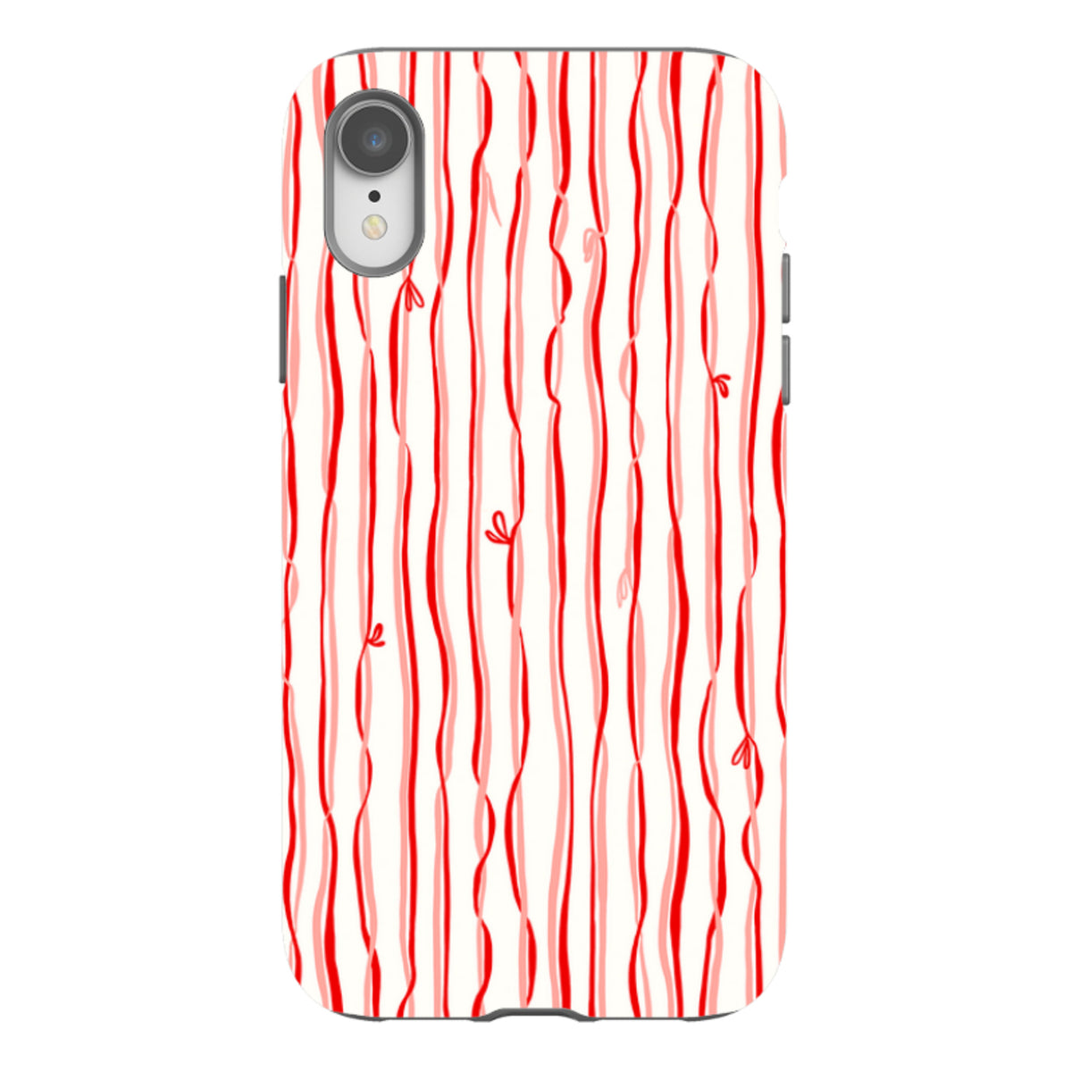iPhone Tough Case - Ribbons pink and red By Katherine Quinn