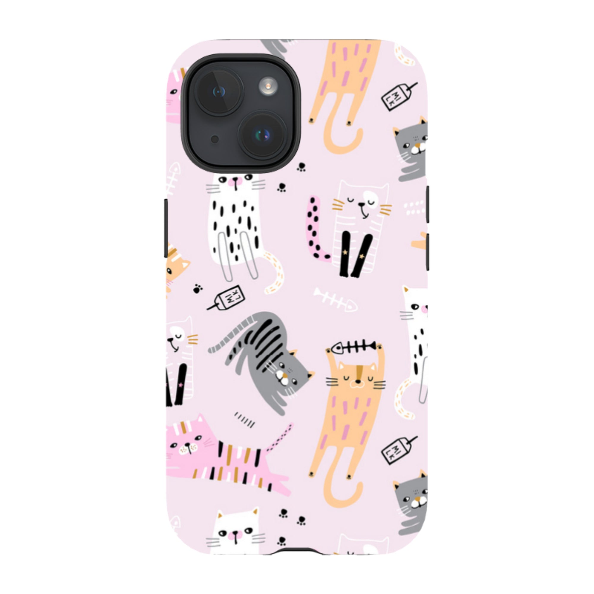 iPhone Tough Case - Cat And Bone Pink