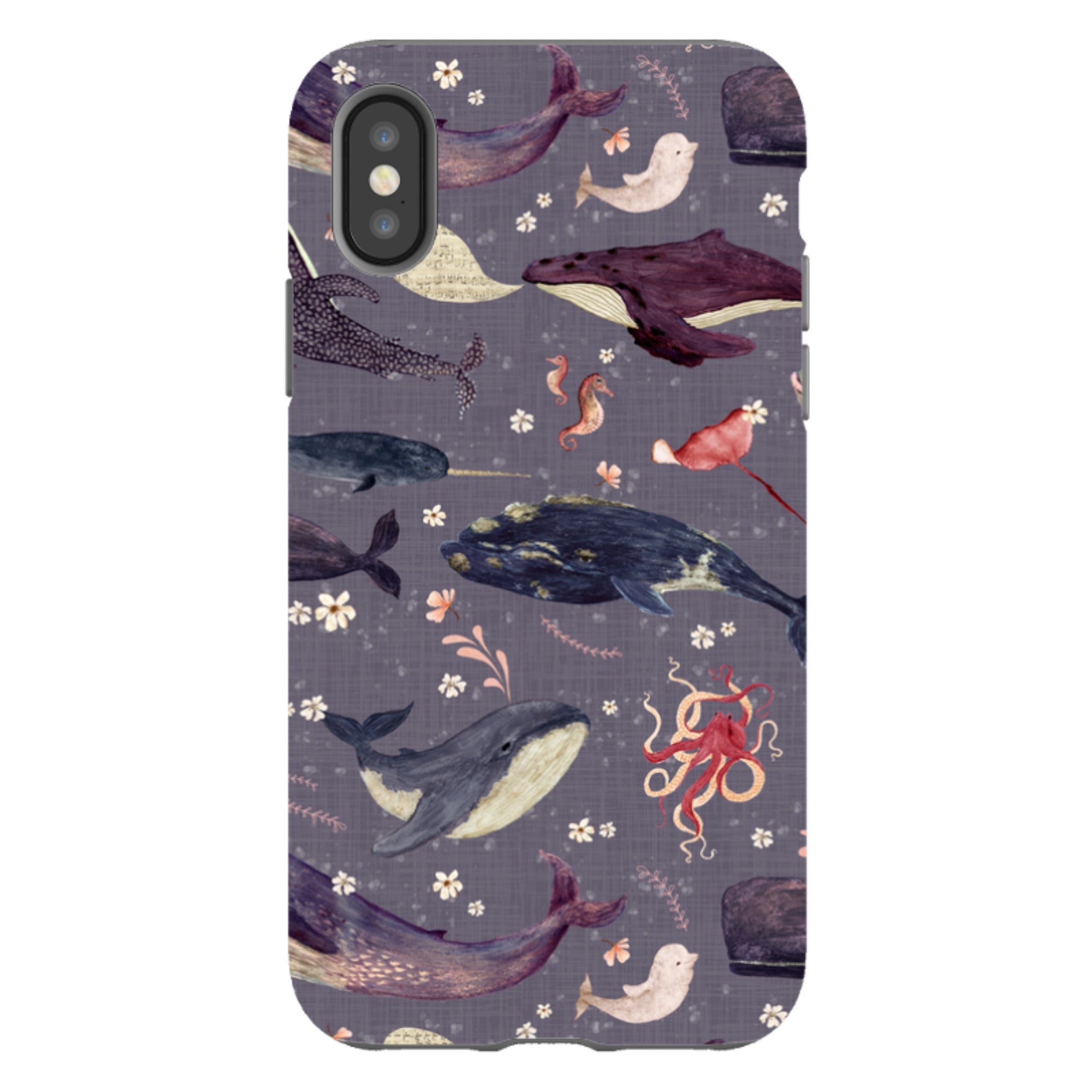 iPhone Tough Case - Whale Song Lavender By Katherine Quinn