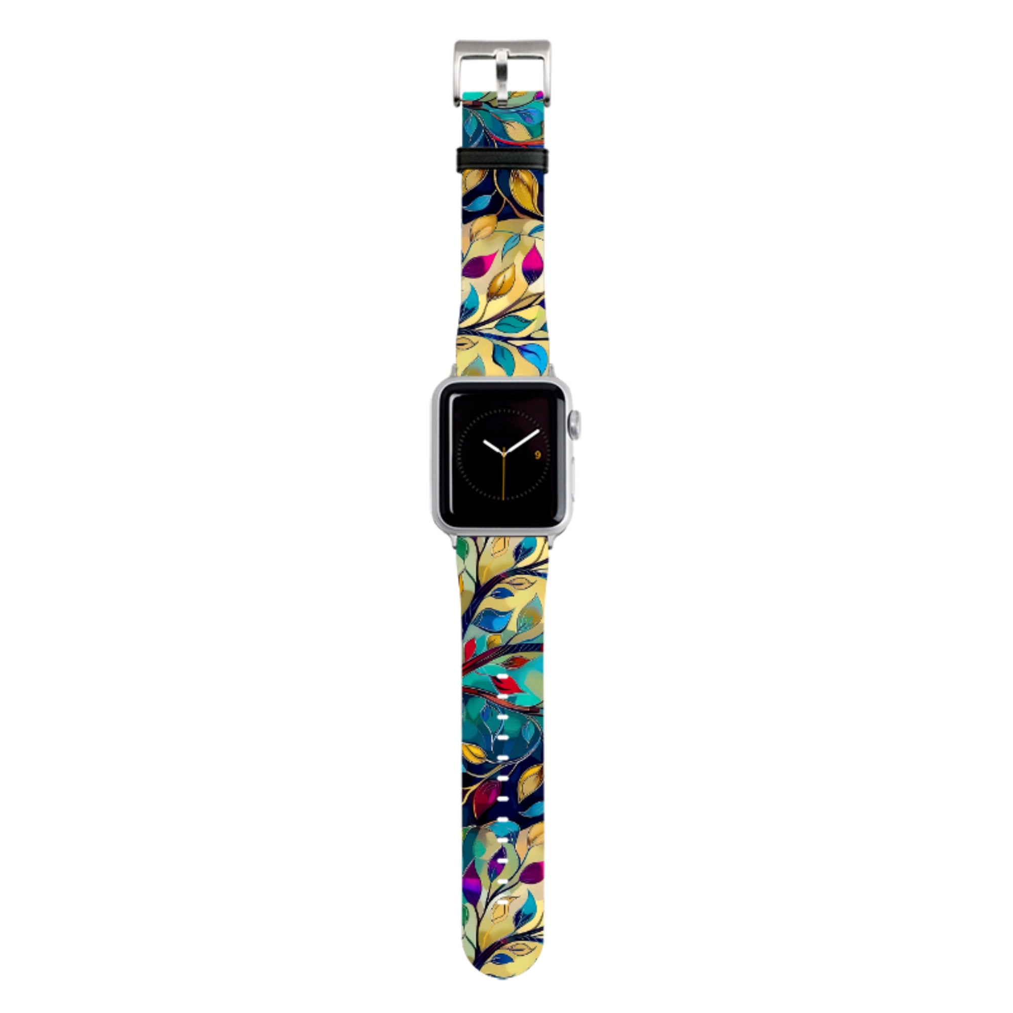 Teal Leaves Apple Watch Strap