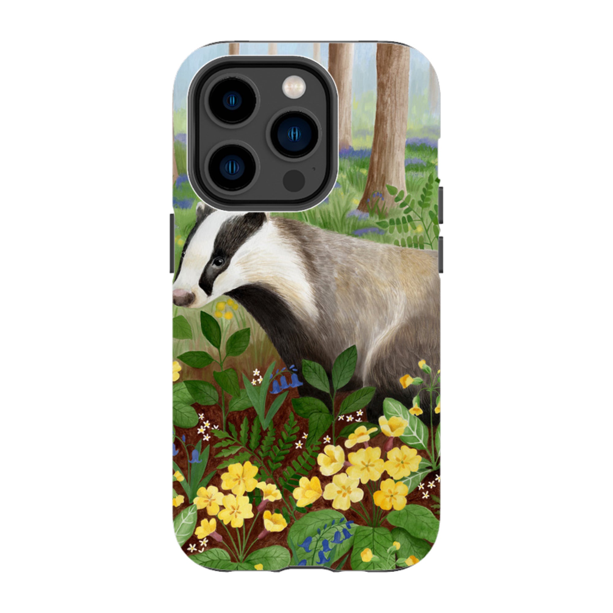 iPhone Tough Case - Bluebell Badger By Bex Parkin