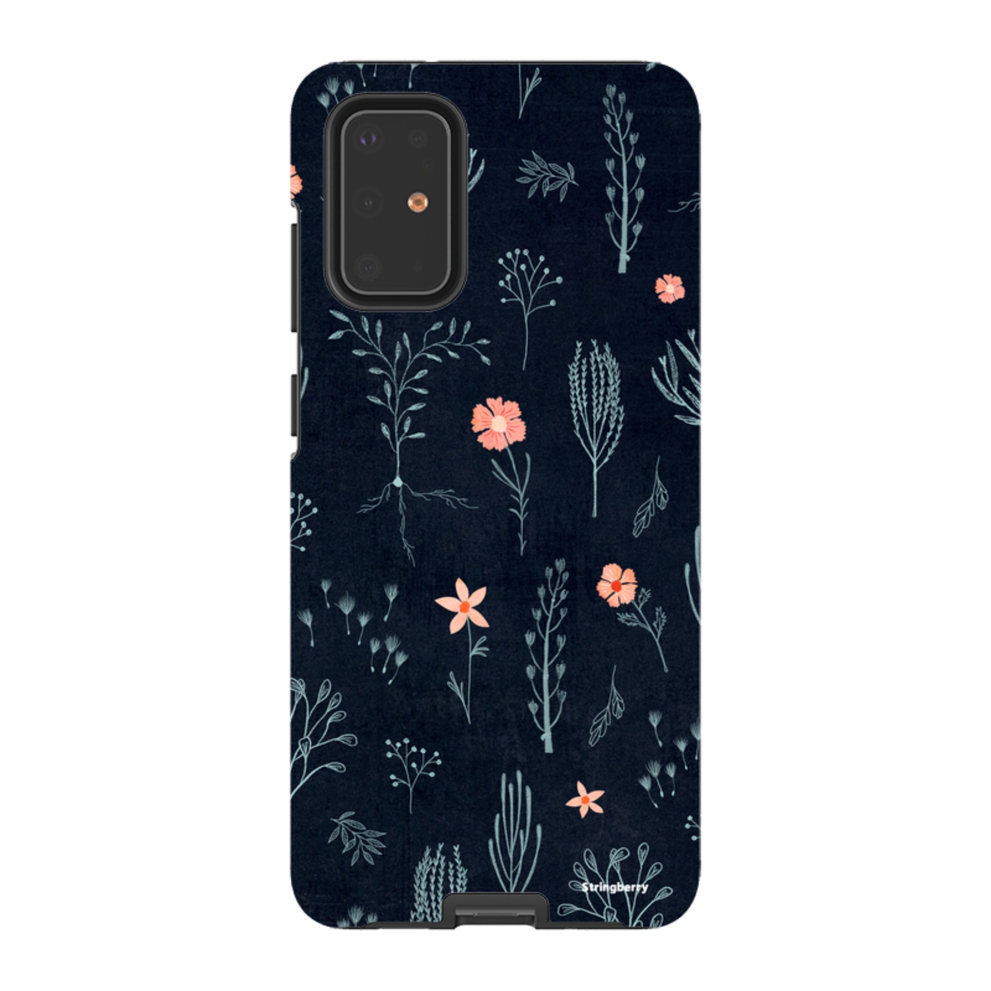 Samsung Tough Case - Floral Light Blue And Pink By Katherine Quinn