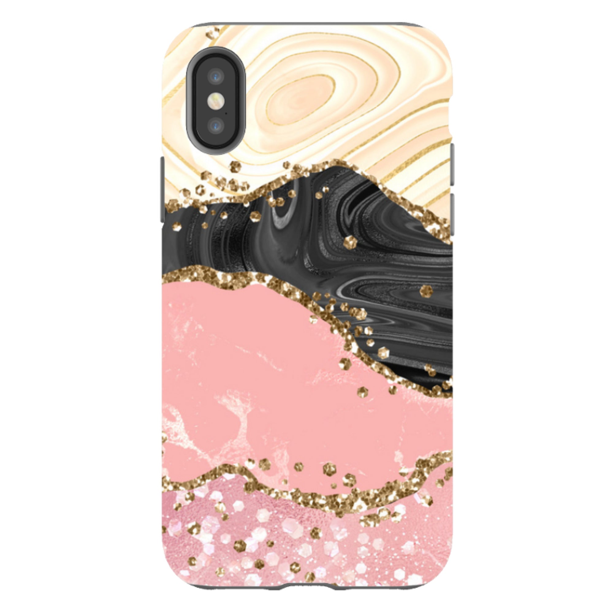 iPhone Tough Case - Blanco (case does not glitter)