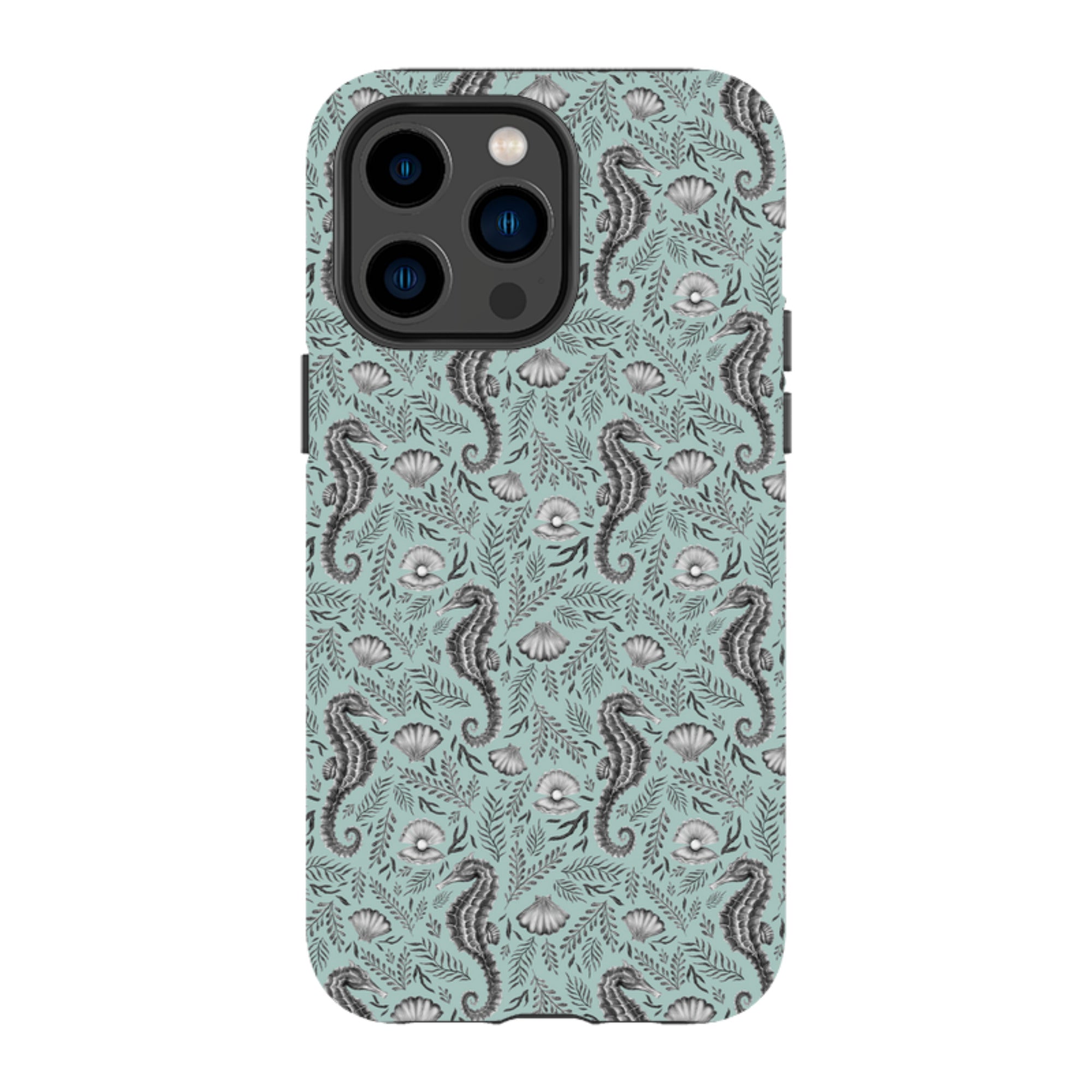 iPhone MagSafe Tough Case -  Seahorse Seafoam By Catherine Rowe