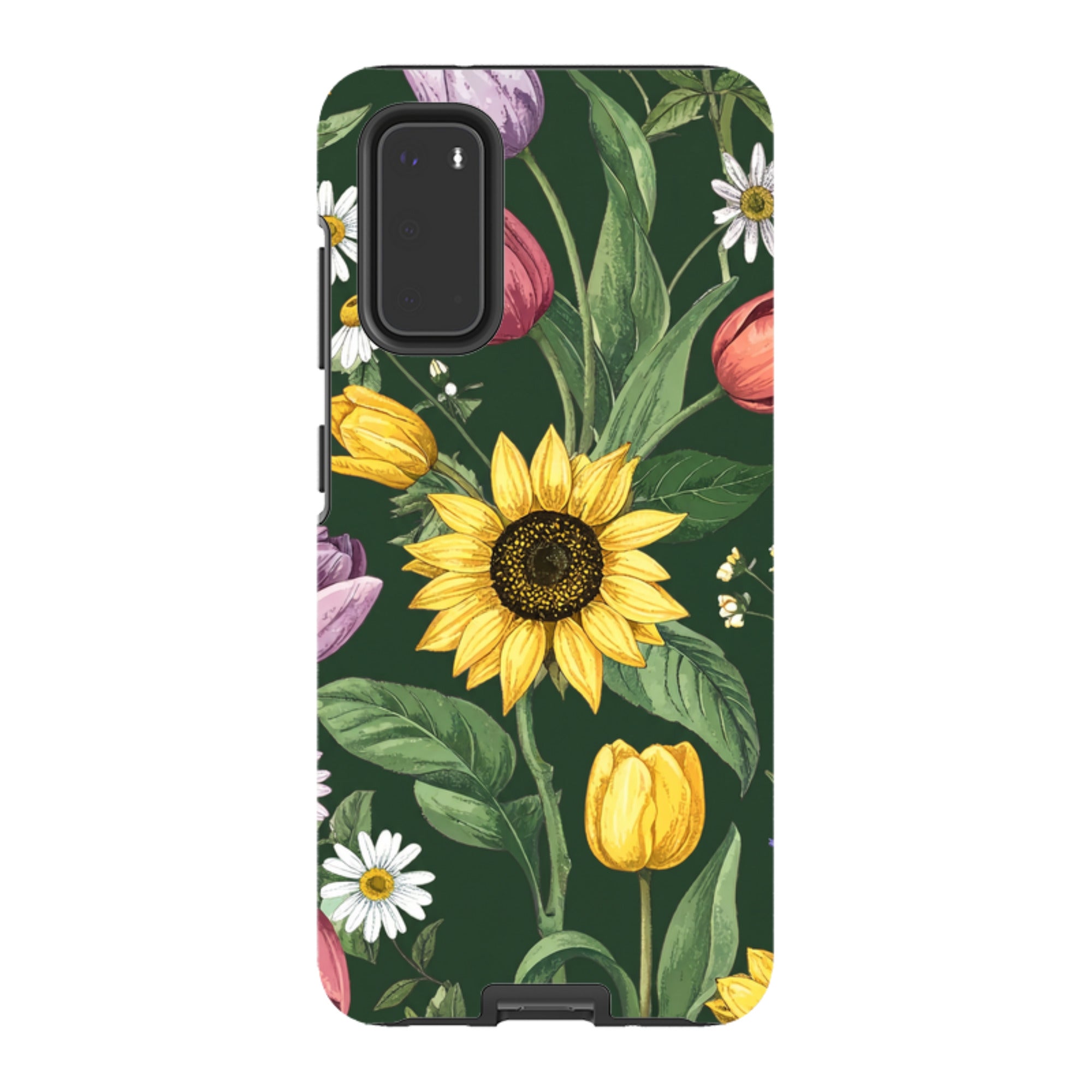 Samsung Tough  Case - Green Sunflowers