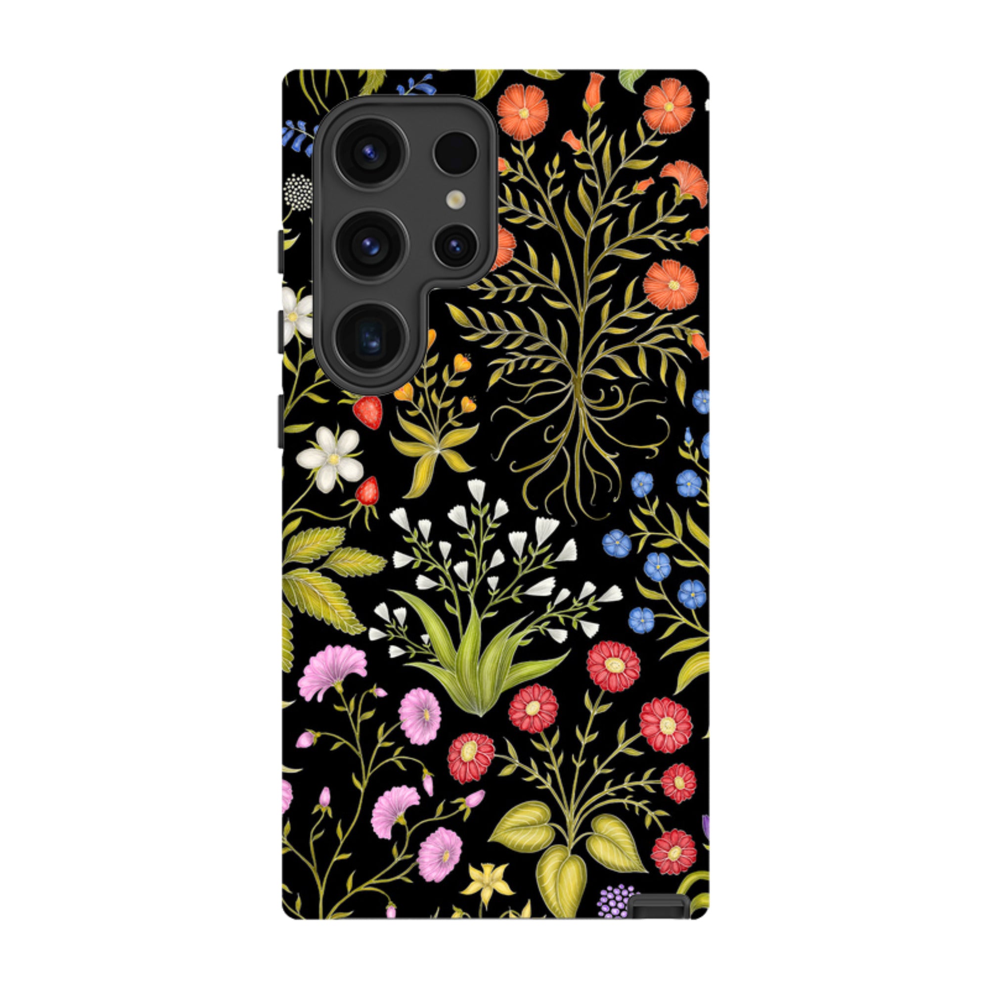 Samsung Tough Case - Fleurs Black By Catherine Rowe