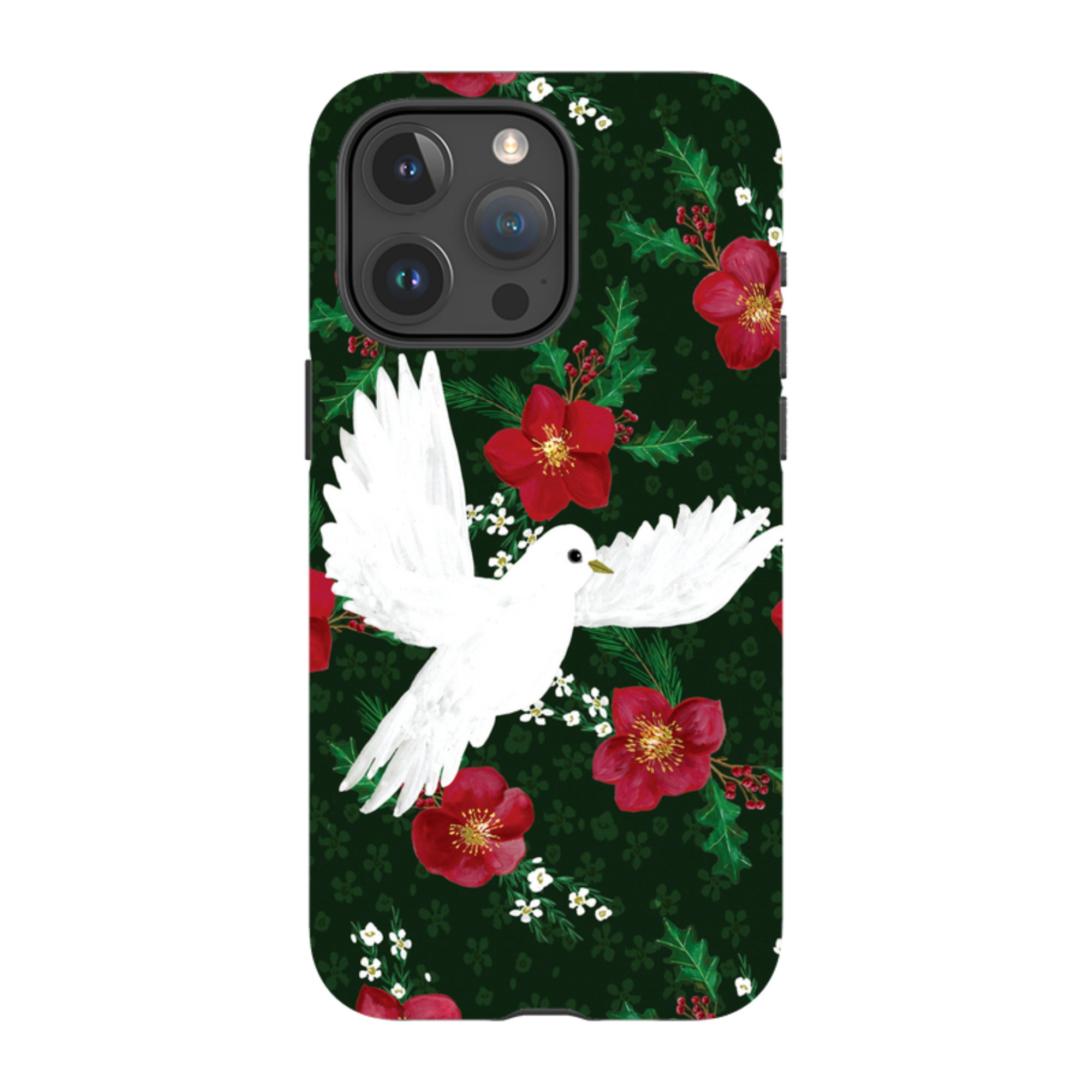 iPhone MagSafe Tough Case - Dove and Floral By Abby Jacobs