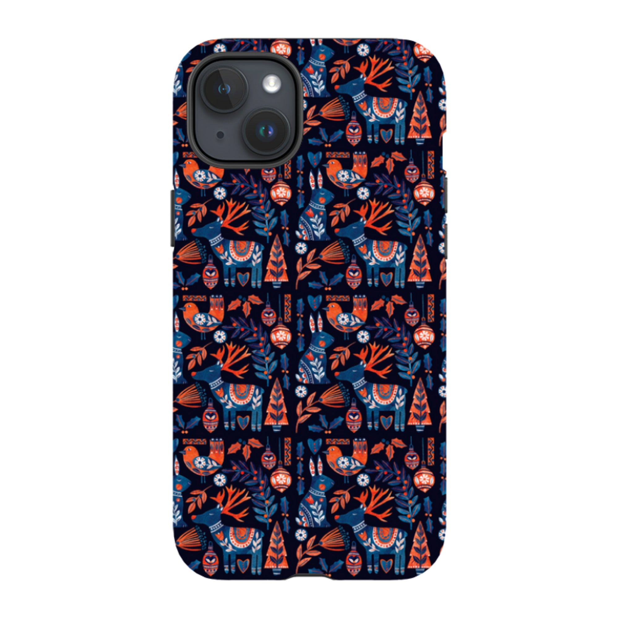 iPhone Tough Case - Scandi Animals Dark By Tracey English