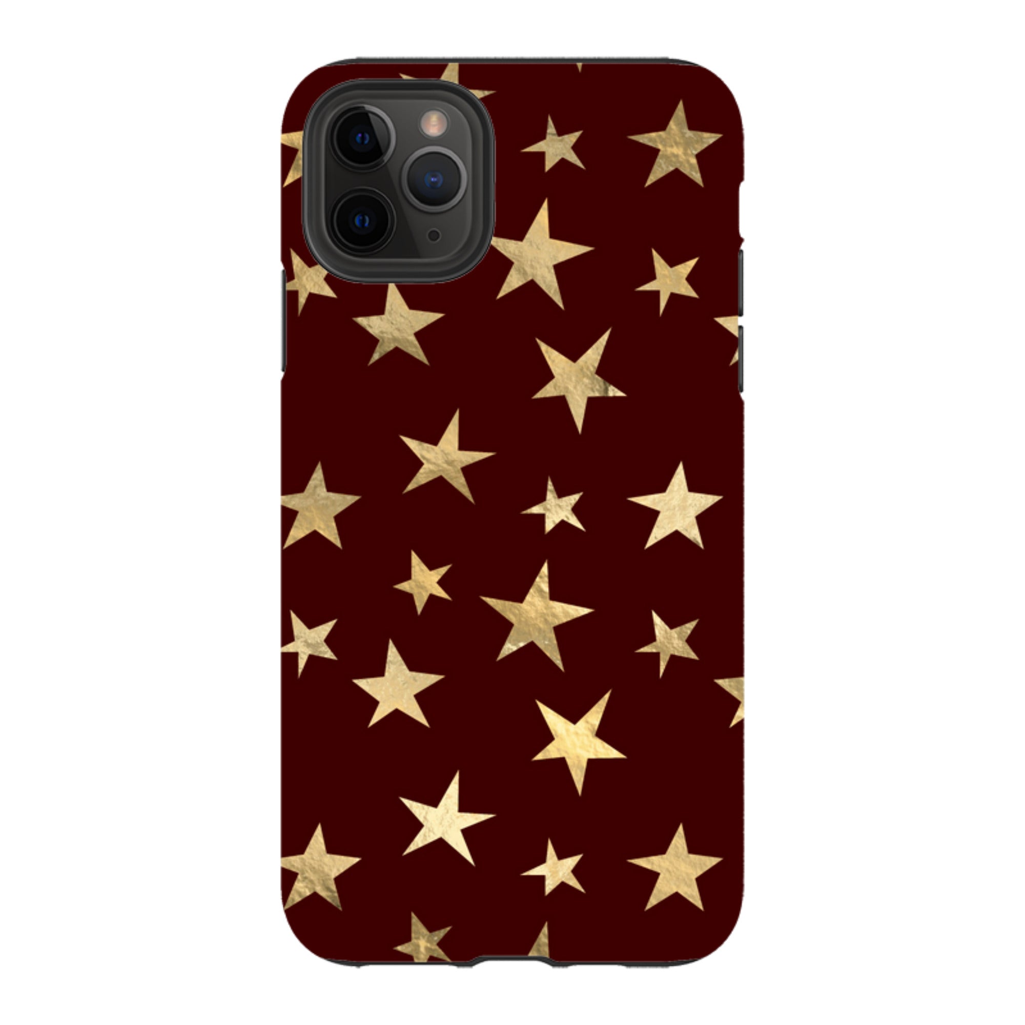 iPhone Tough Case - Brown and Gold Stars