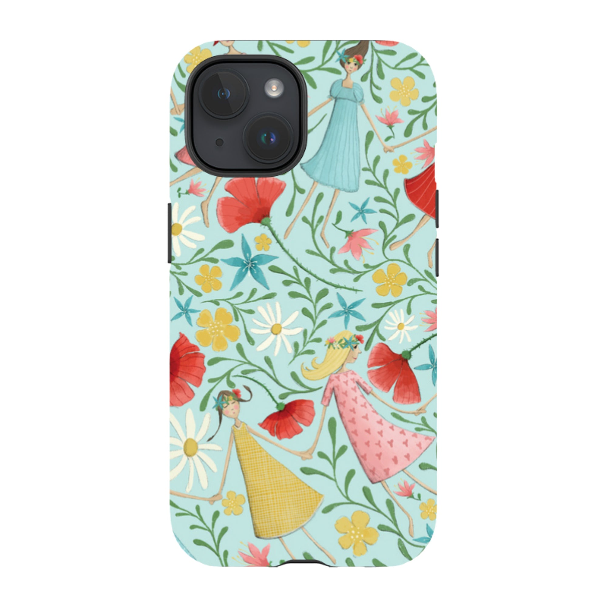 iPhone Tough Case - Midsummer Dance Blue By Maja Lindberg