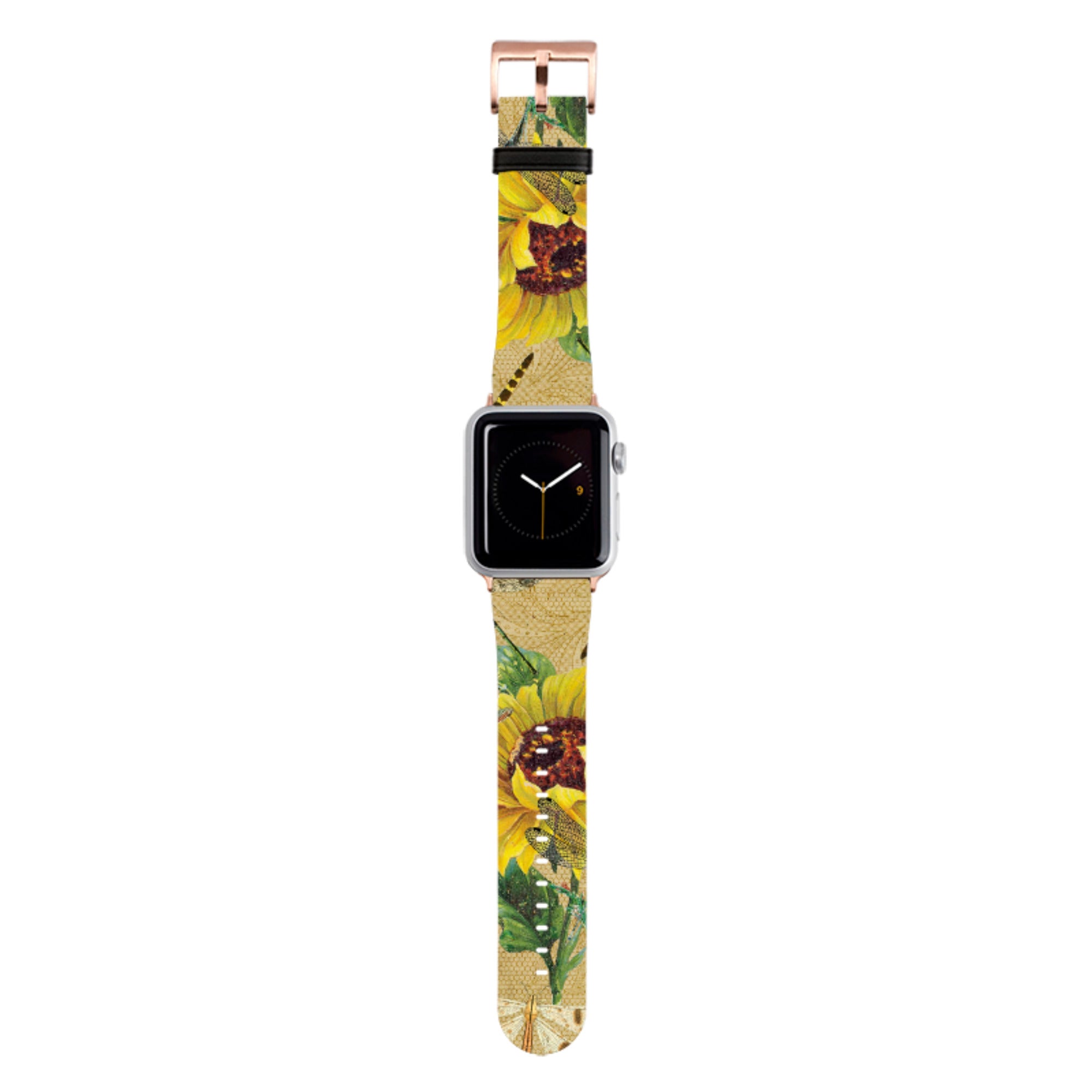 Dragonflies and Sunflower Apple Watch Strap