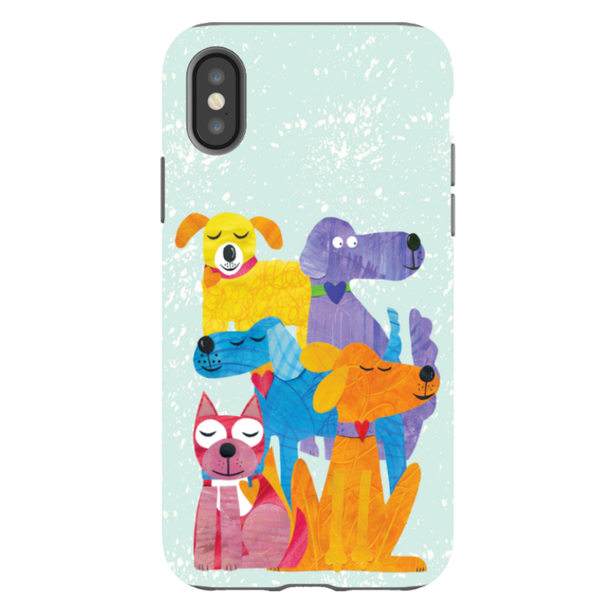 iPhone Tough Case - Patch Work Pups By Tracey English