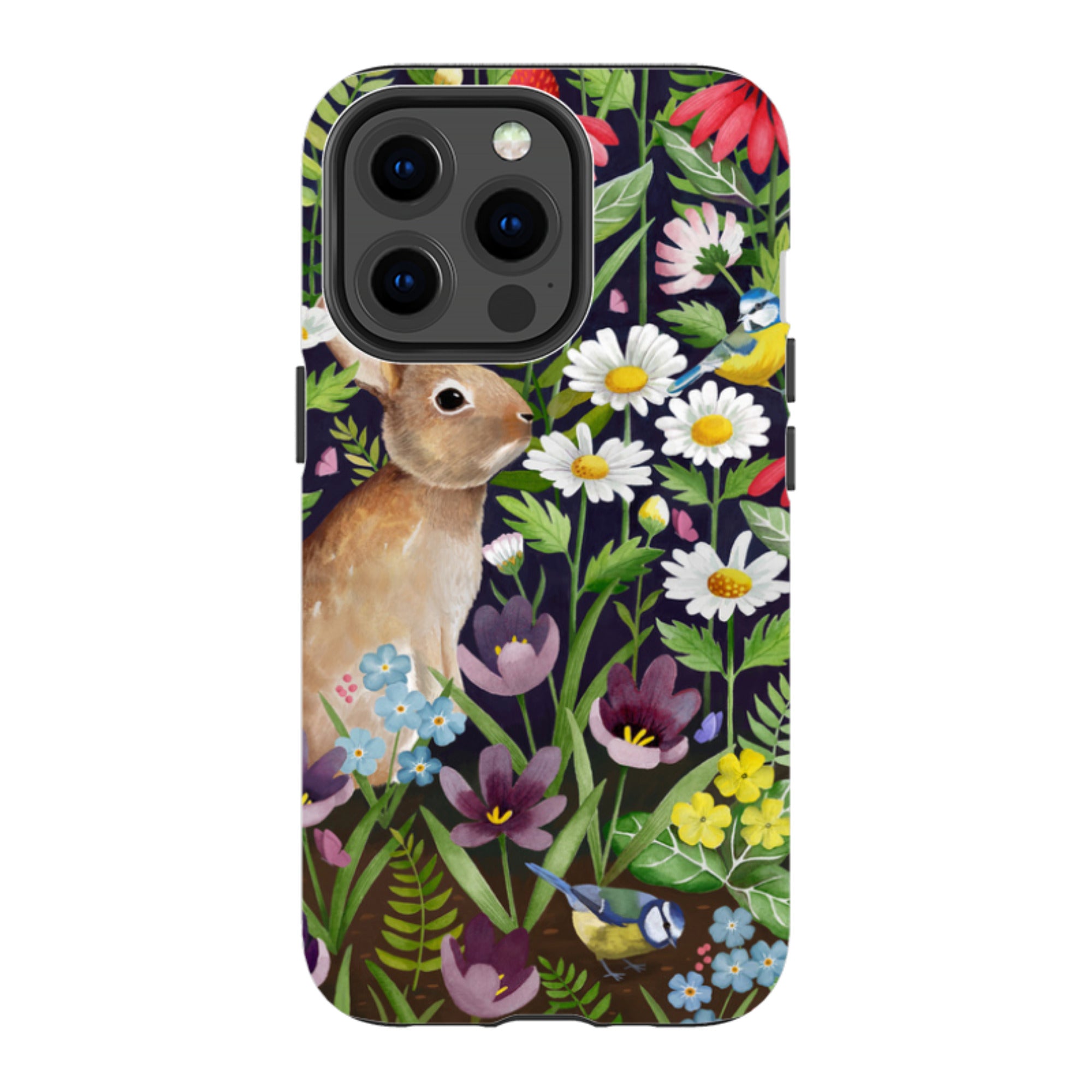 iPhone Tough Case - Rabbit And Wildflowers By Bex Parkin