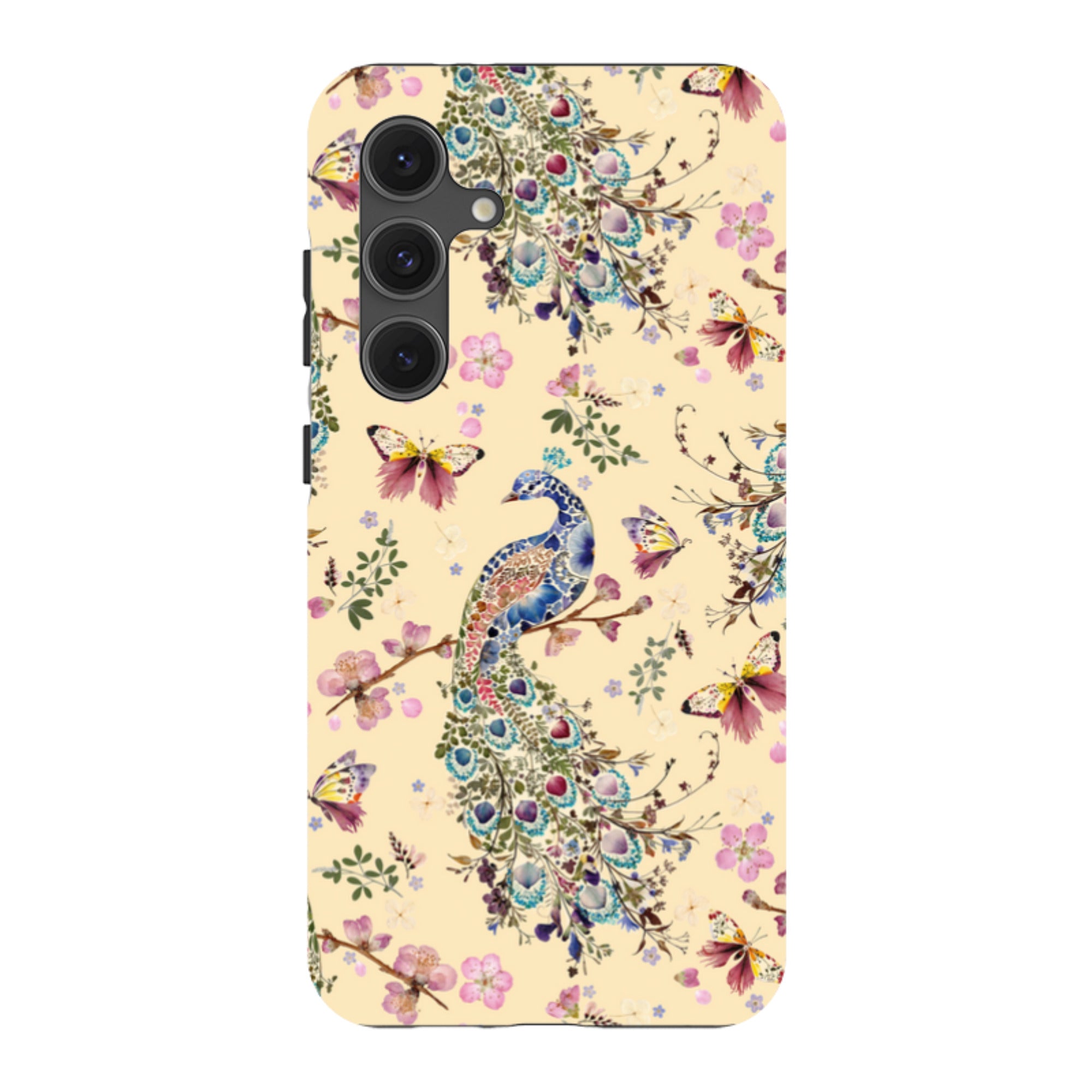 Samsung Tough Case - Peacock and Cherry Blossoms Lilly By Helen Ahpornsiri