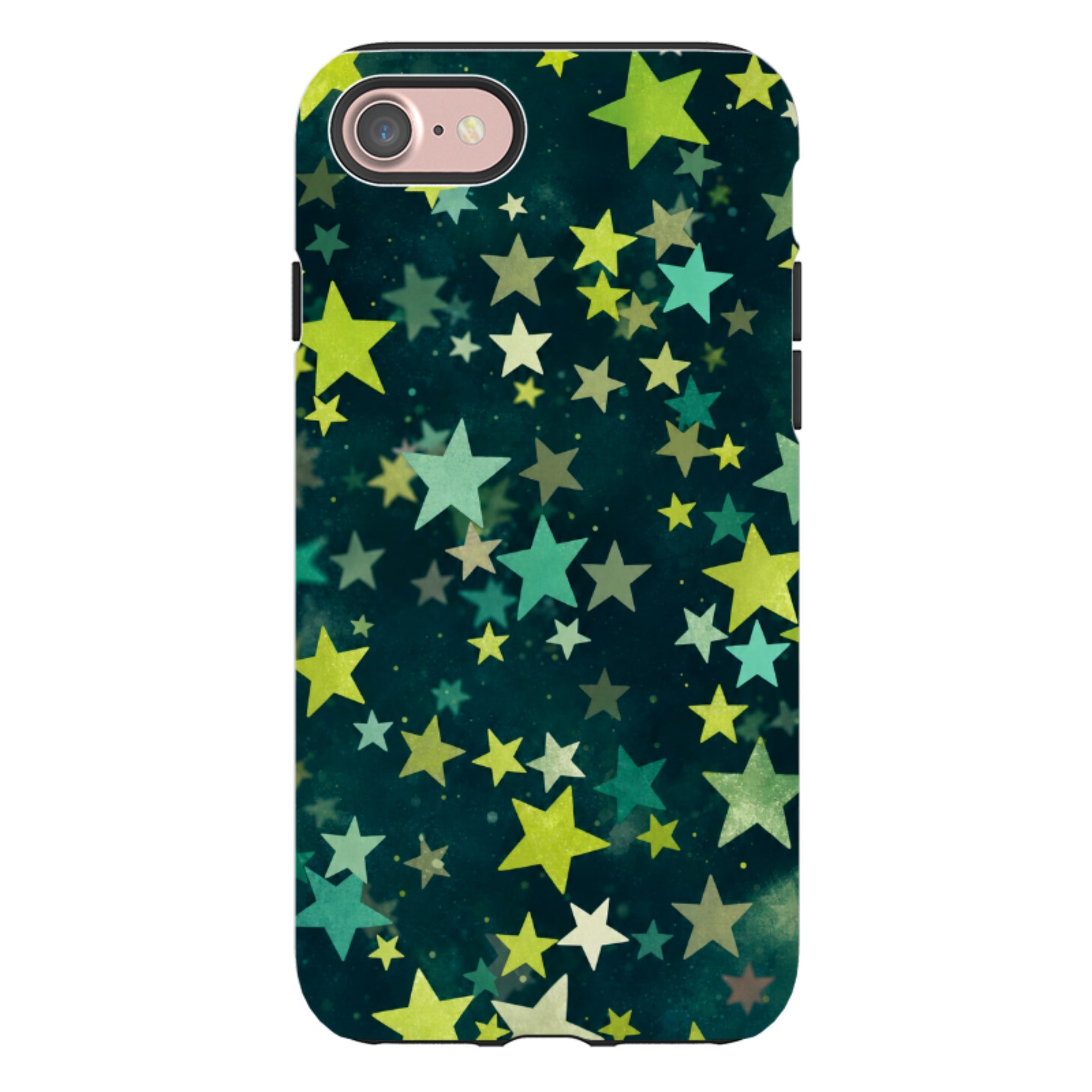 iPhone Tough Case - Green Galaxy Star
