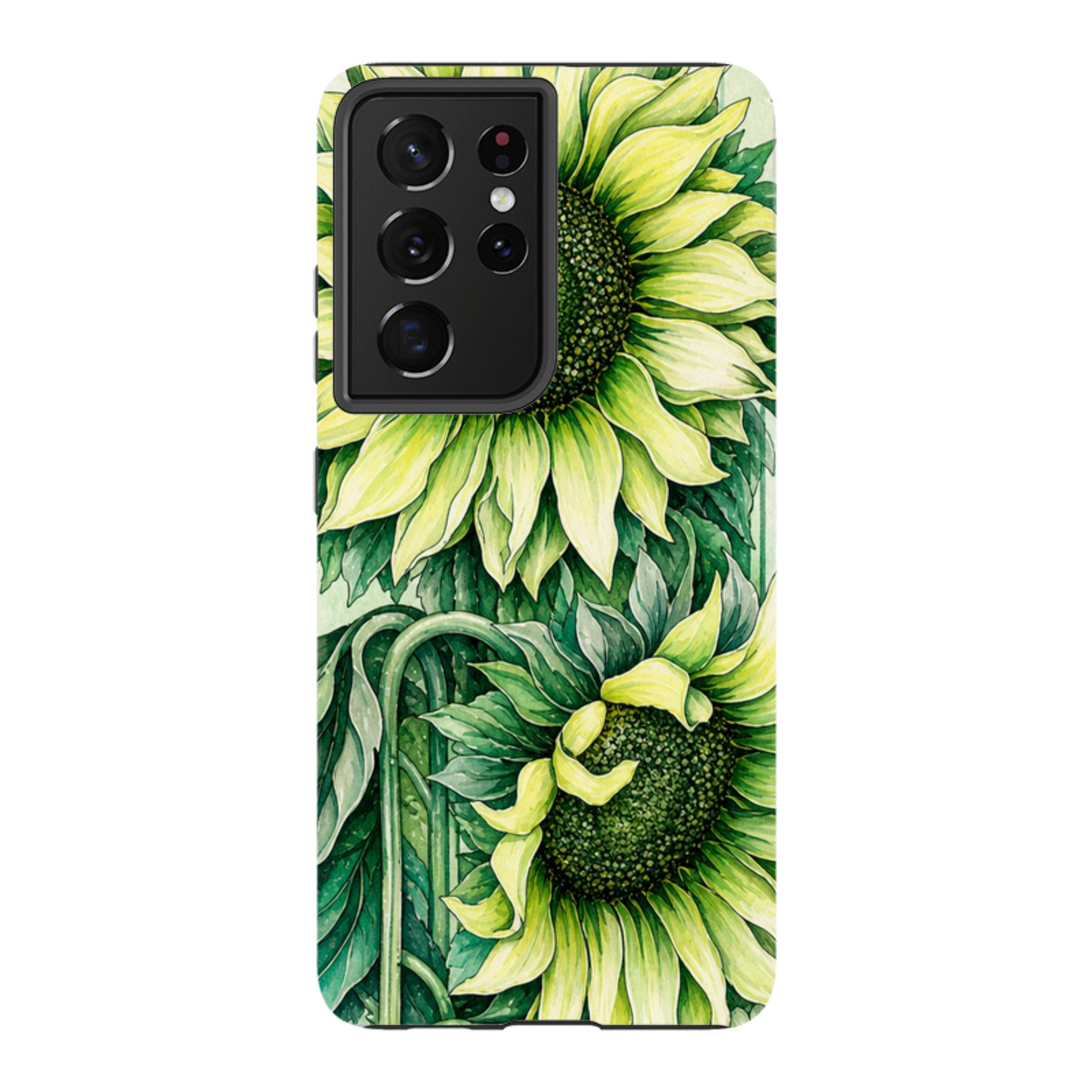 Samsung Tough Case - Sage Green Sunflower