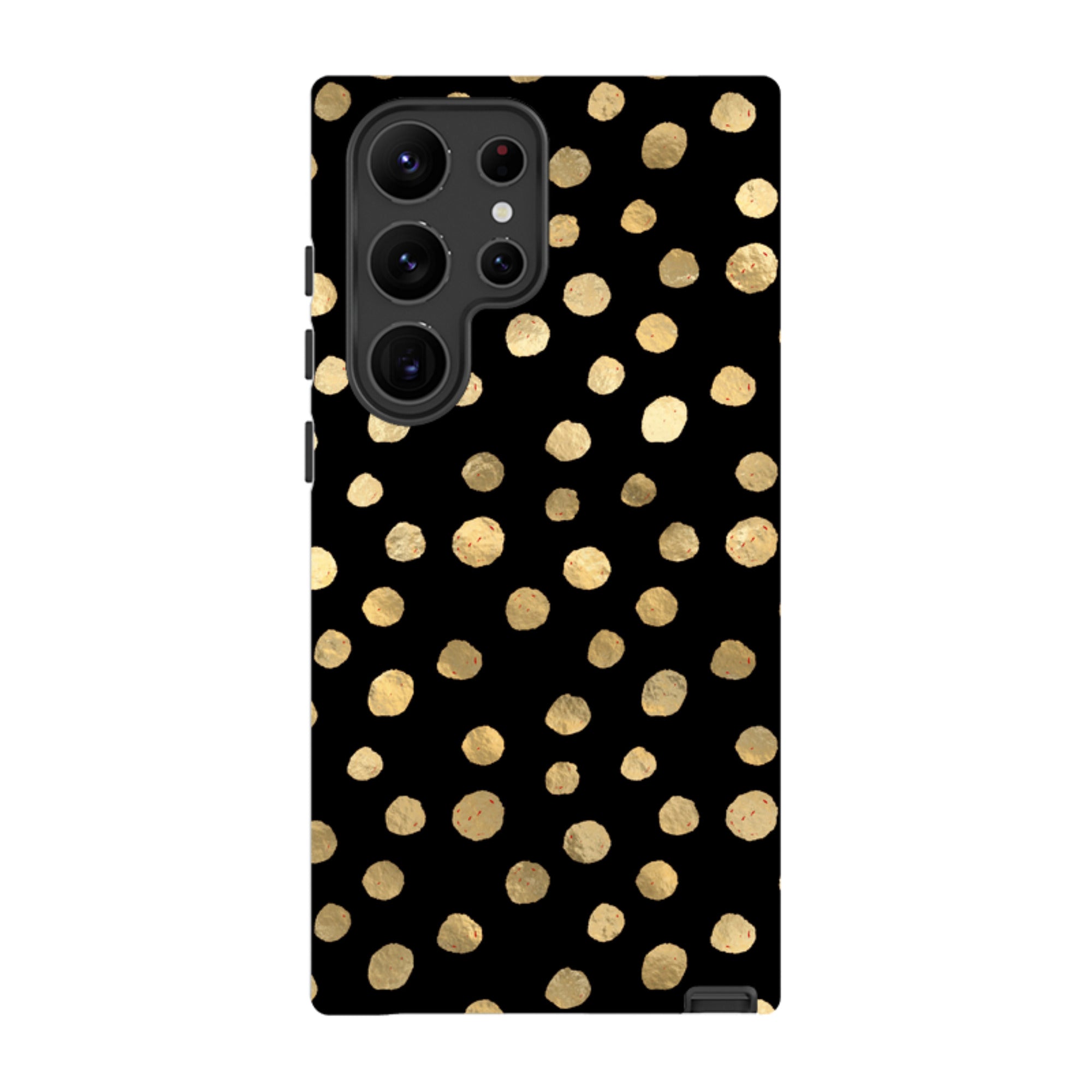 Samsung Tough Case - Black and Gold Dots