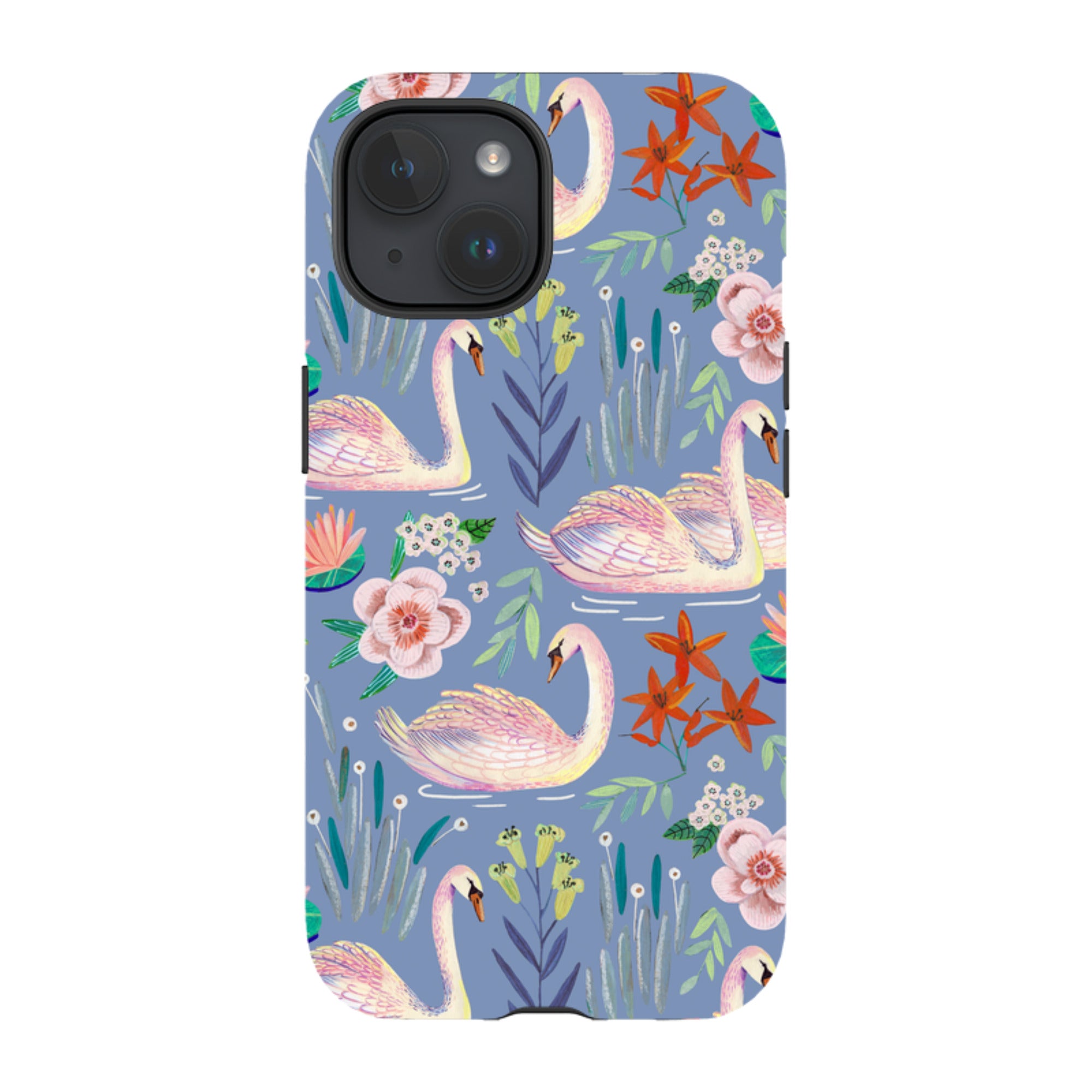 iPhone MagSafe Tough Case -  Swan Pattern By Caroline Bonne Muller
