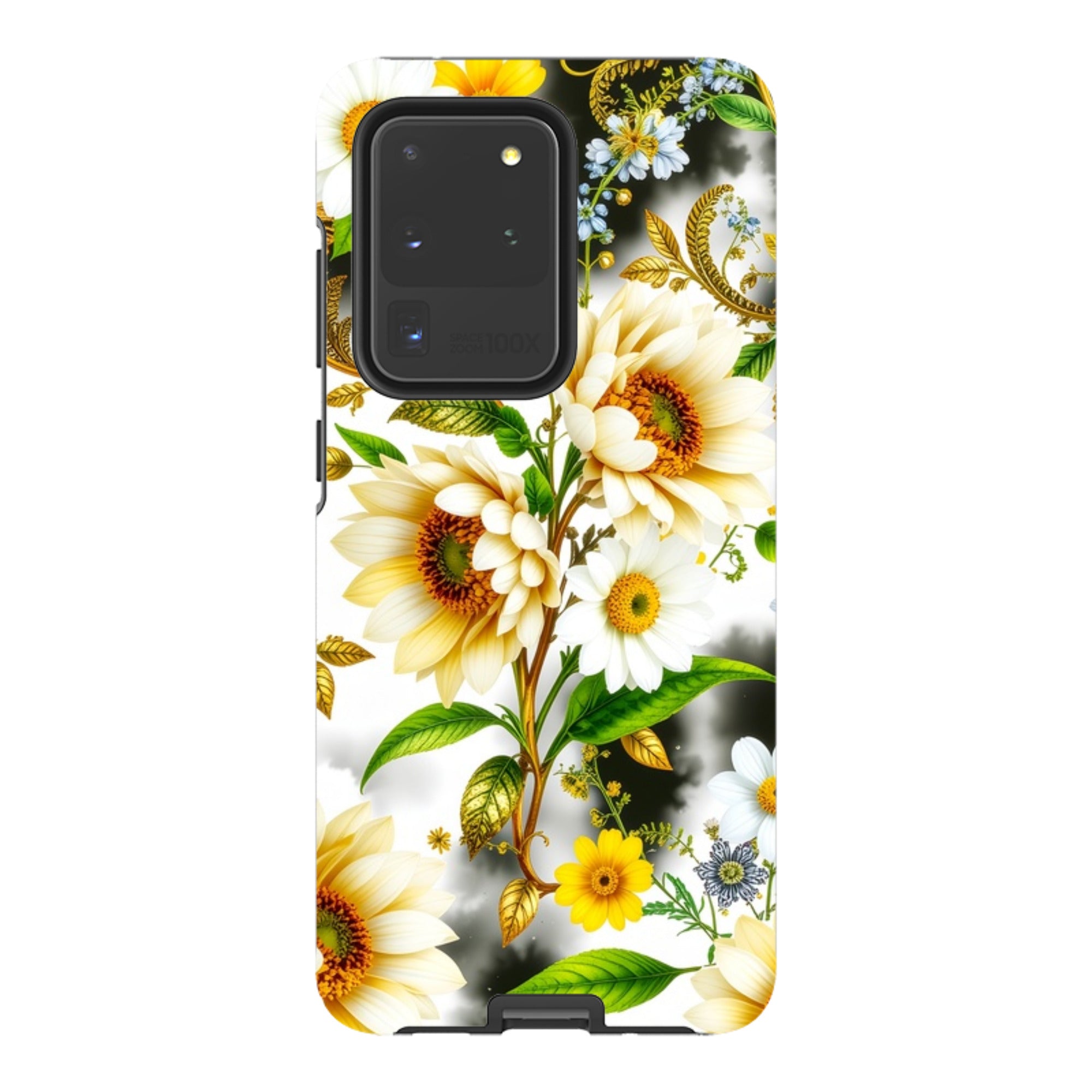 Samsung Tough  Case - Gold Flowers