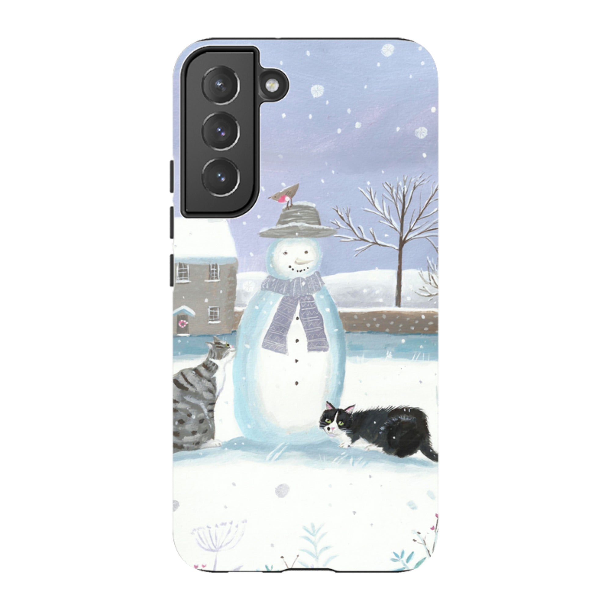 Samsung Tough Case - Snowman And Cats By Mary Stubberfield