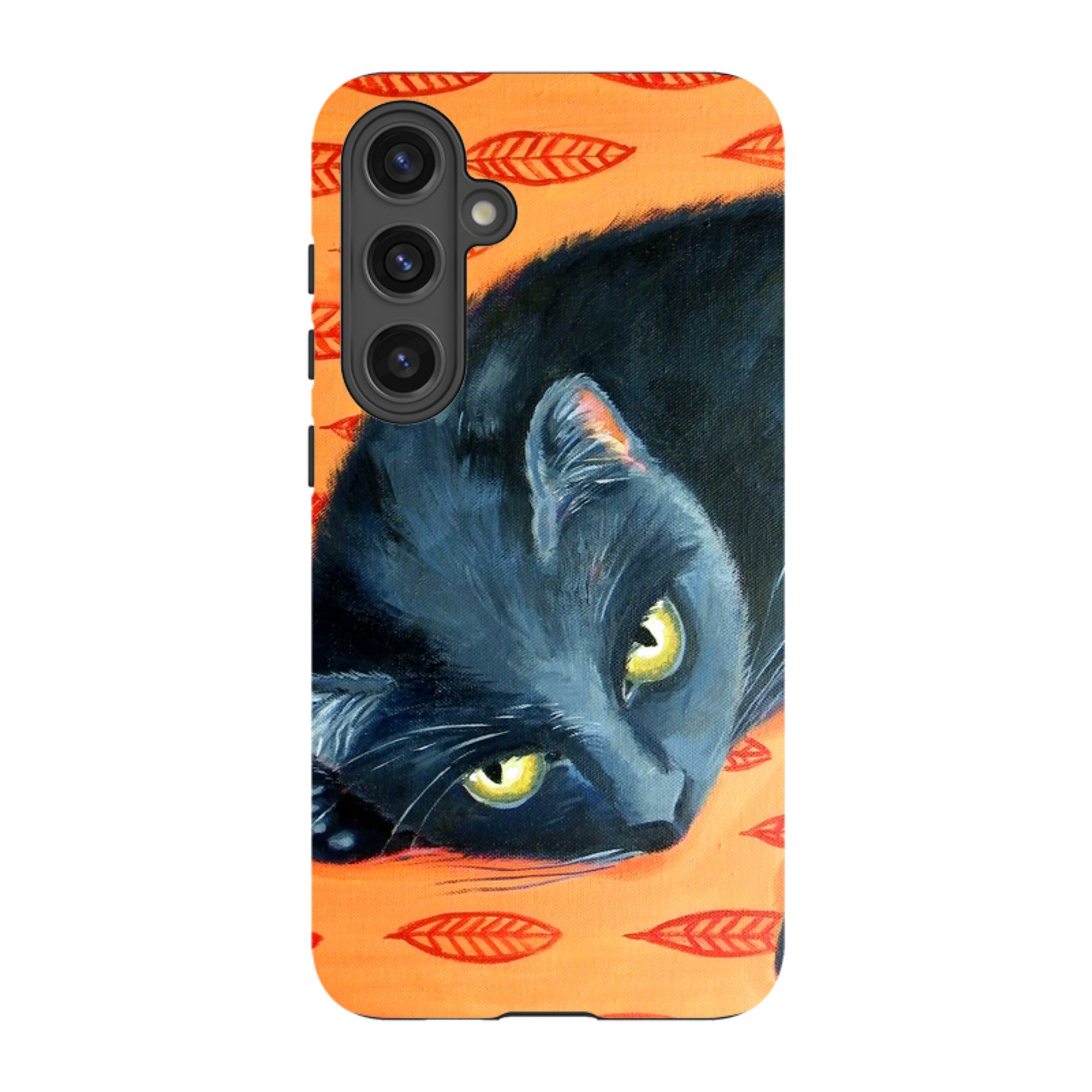 Samsung Tough Case - Black Cat By Mary Stubberfield
