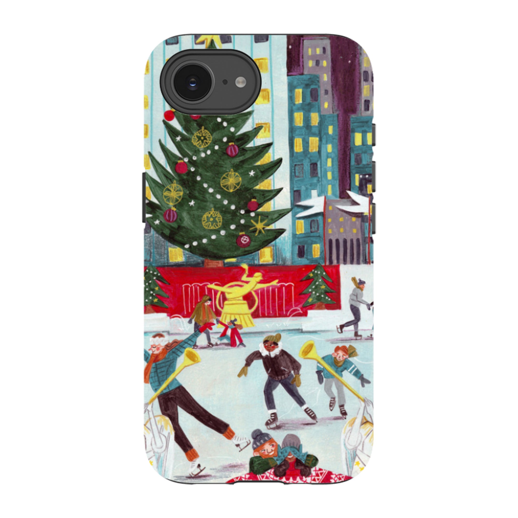 iPhone Tough Case - Xmas In New York By Caroline Bonne Muller