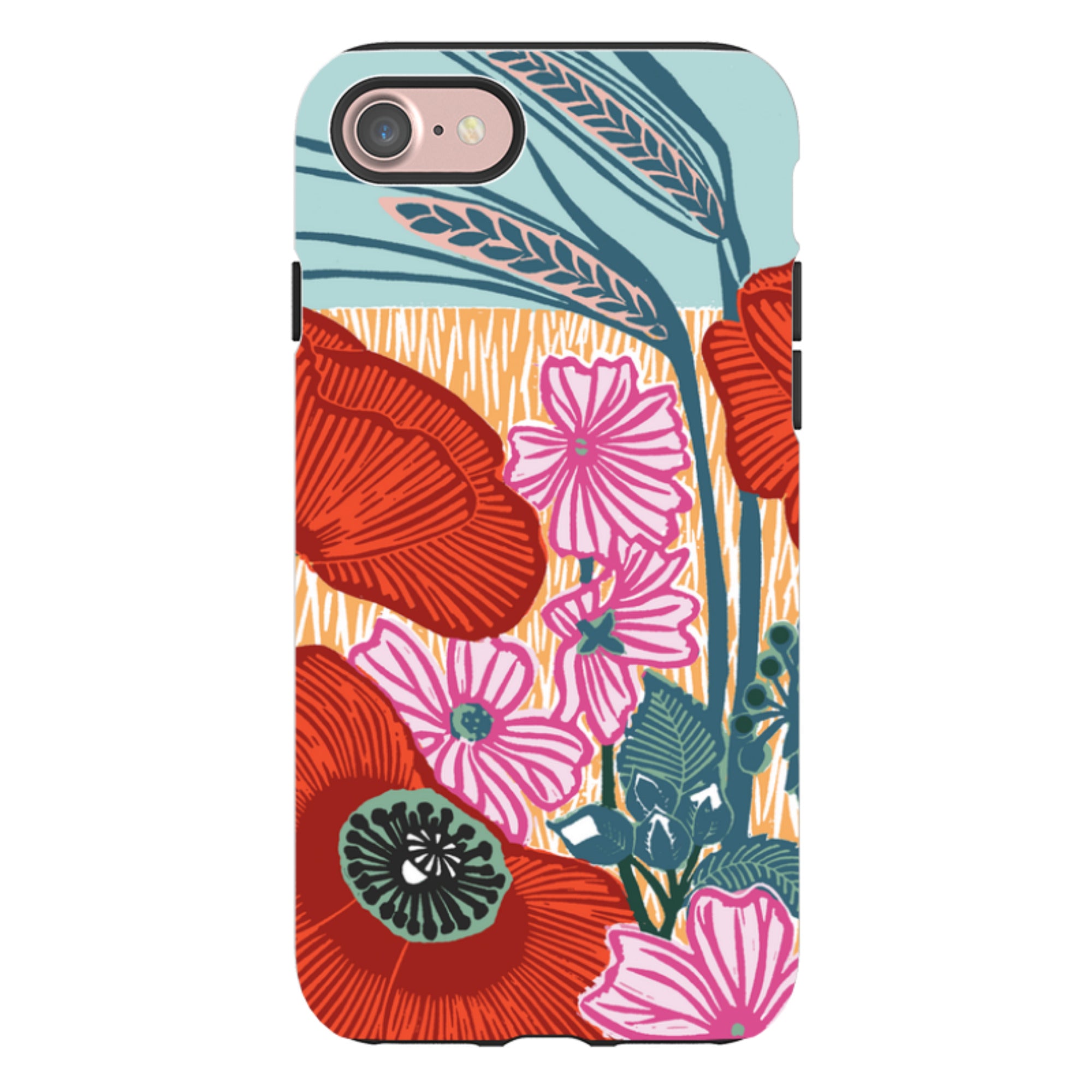 iPhone Tough Case - Wild Poppies By Kate Heiss