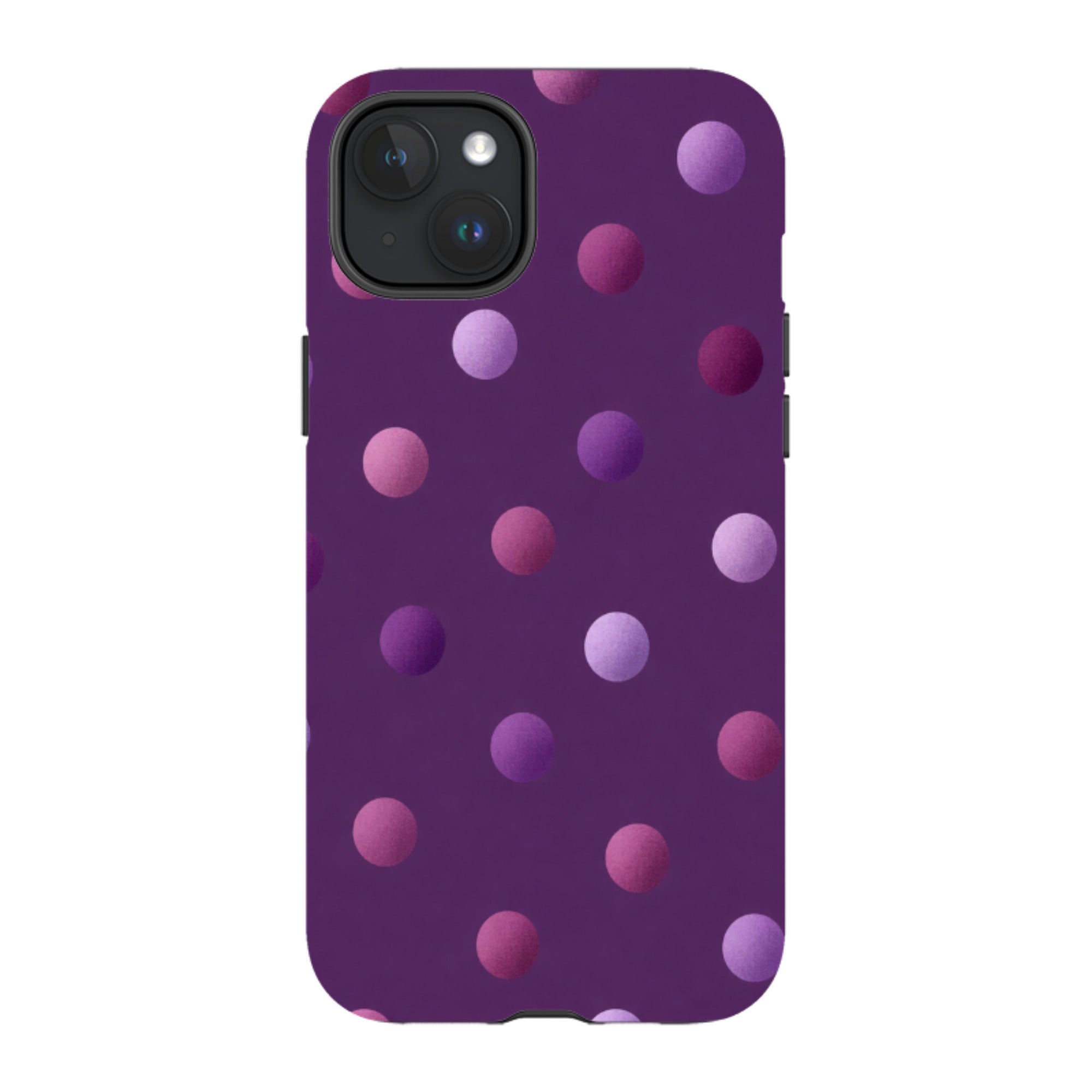 iPhone MagSafe Tough Case - Purple Polka Dot
