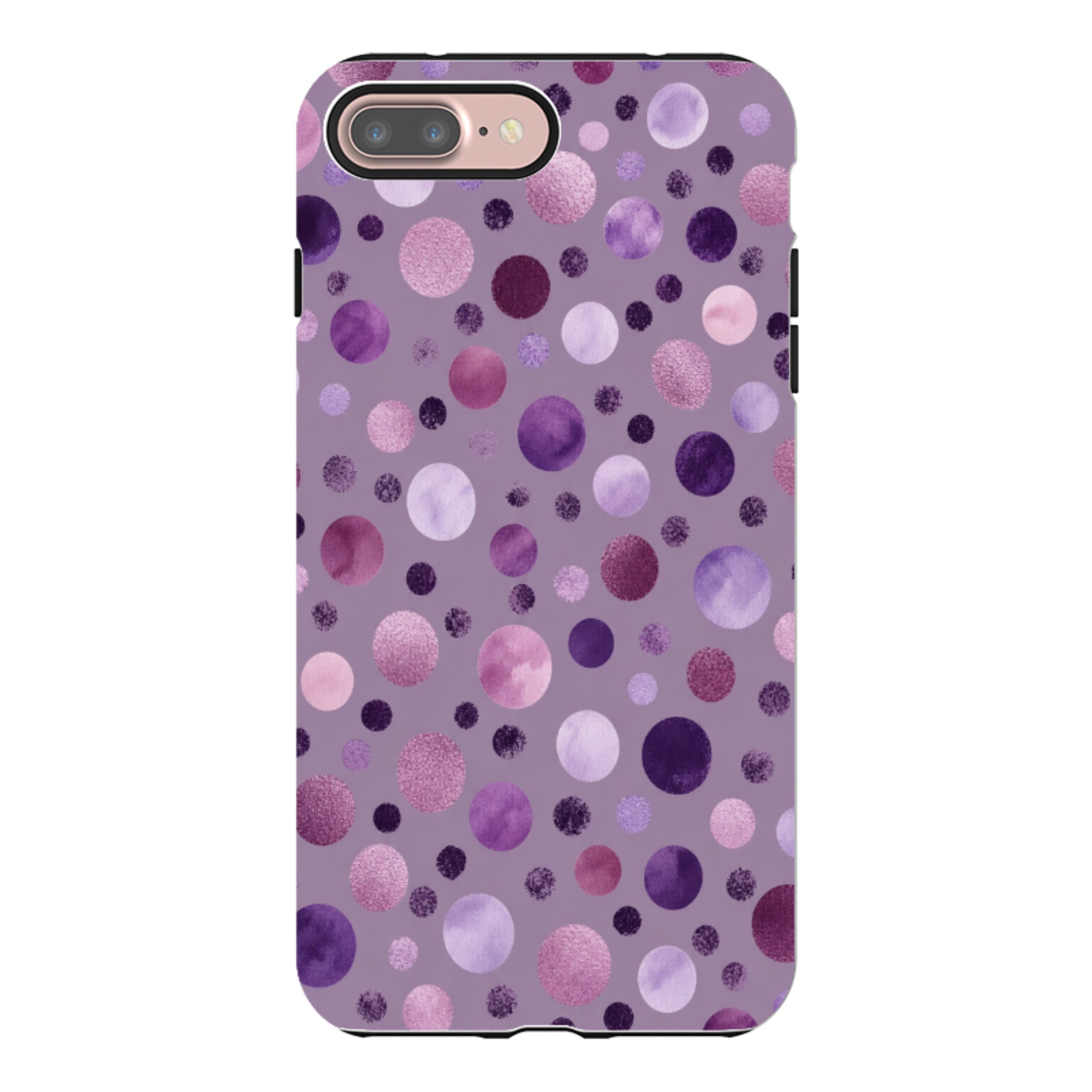 iPhone Tough Case - Mauve Polka Dot