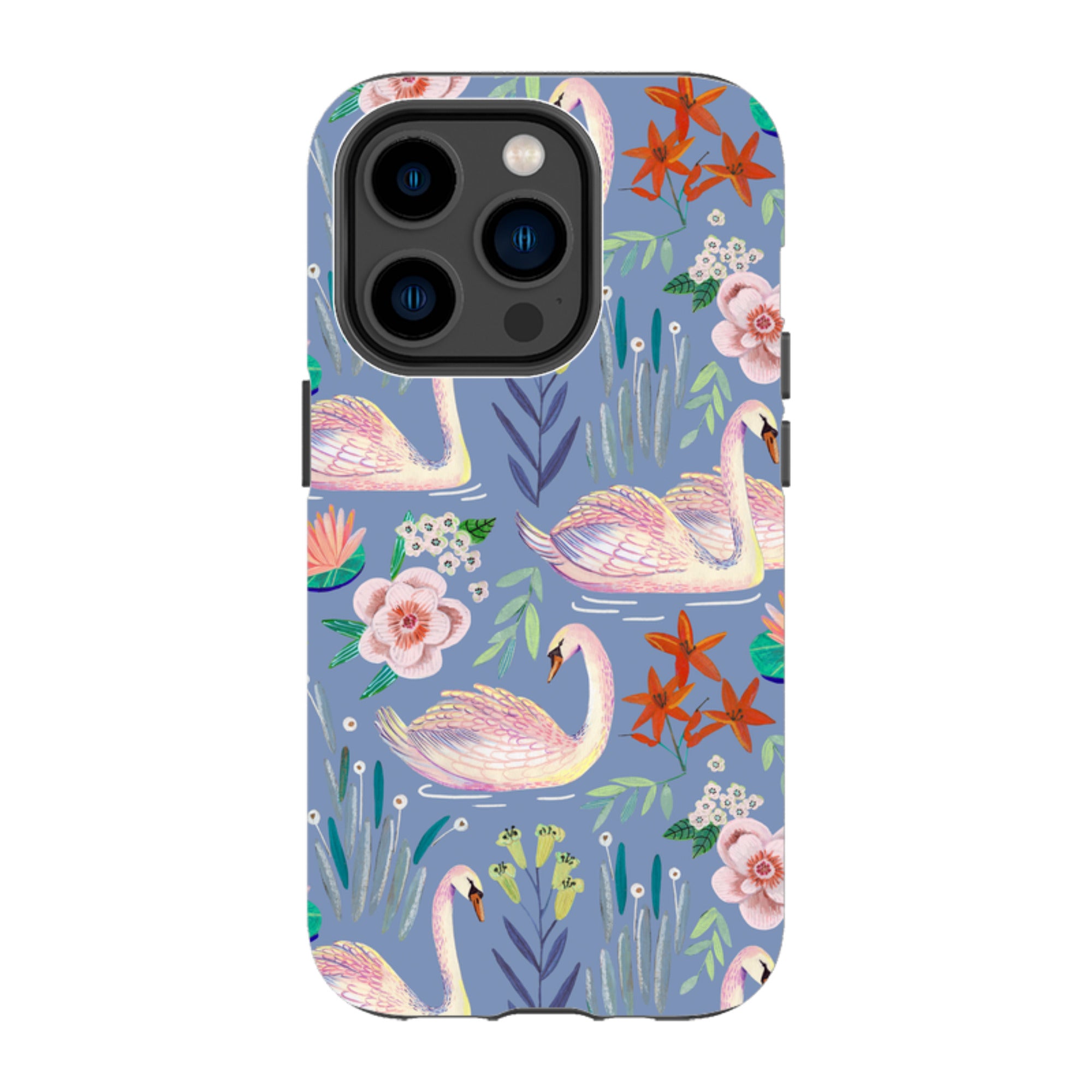 iPhone MagSafe Tough Case -  Swan Pattern By Caroline Bonne Muller