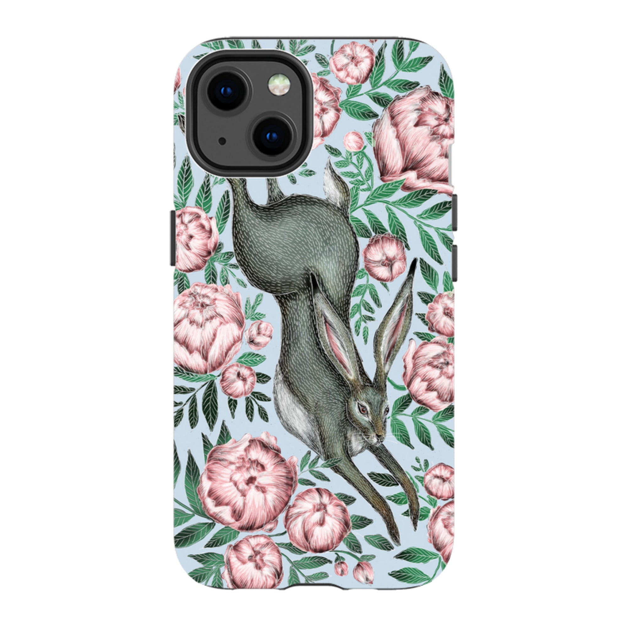 iPhone MagSafe Tough Case - Hare and Peonies By Catherine Rowe