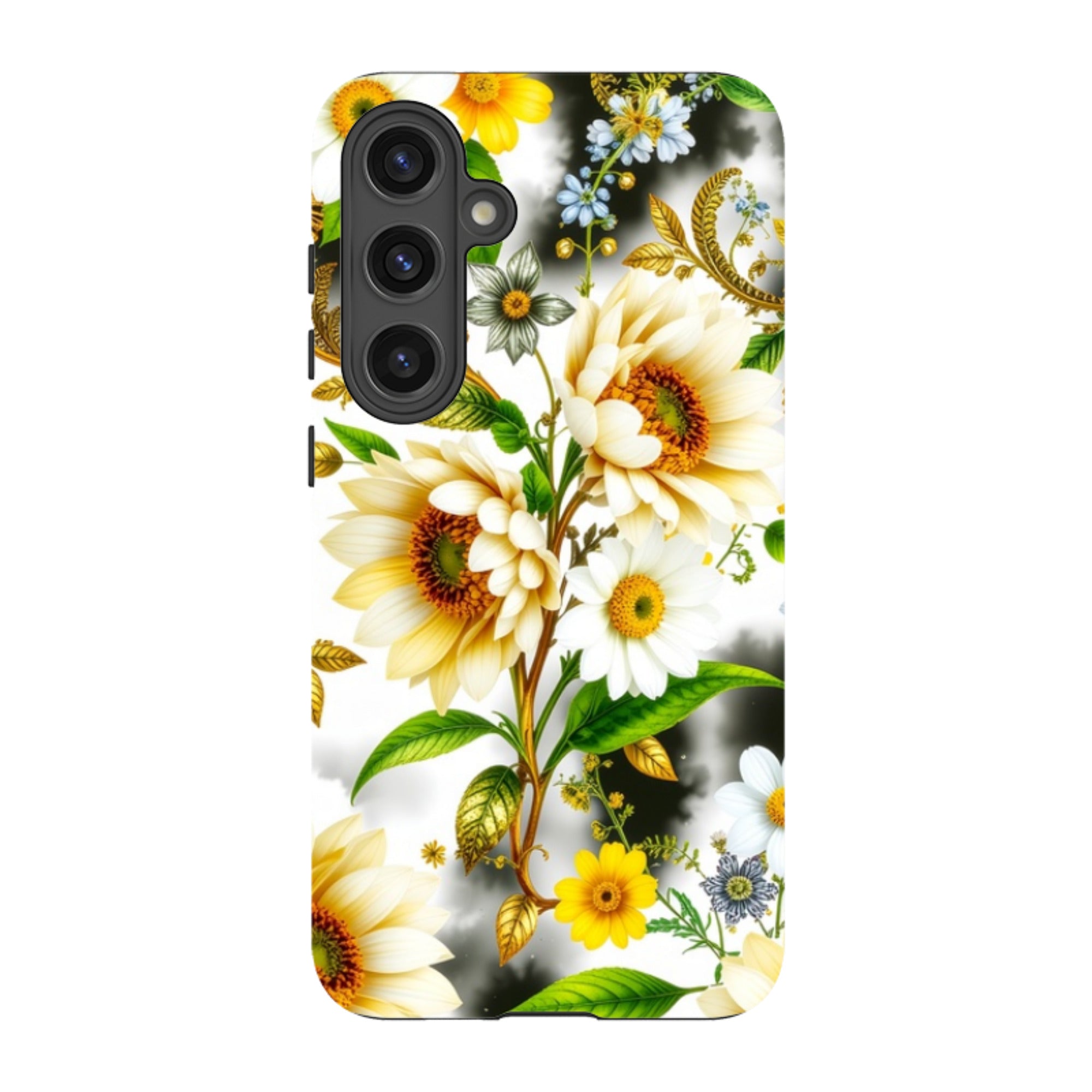 Samsung Tough  Case - Gold Flowers