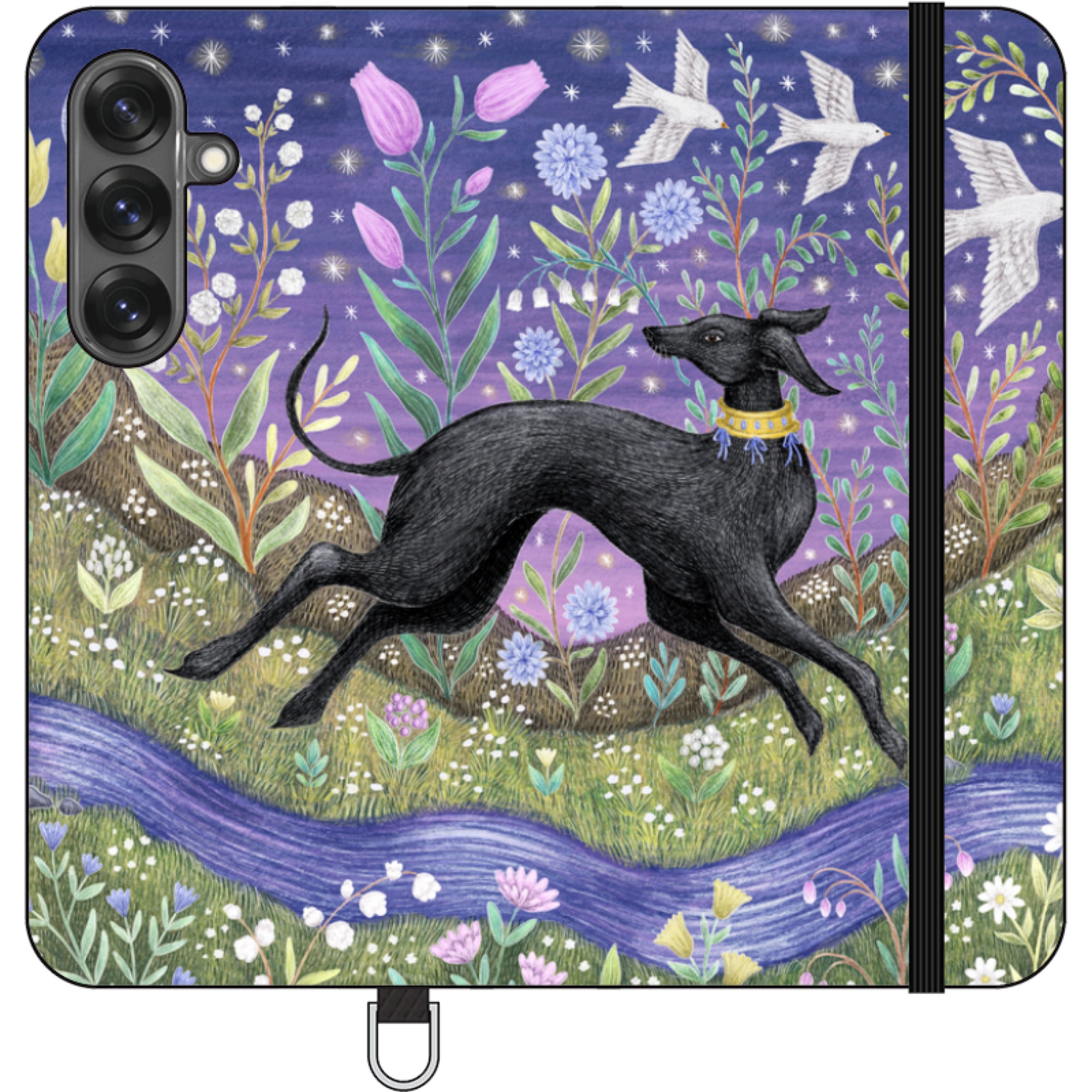 Meadow Hound Wallet Case By Catherine Rowe