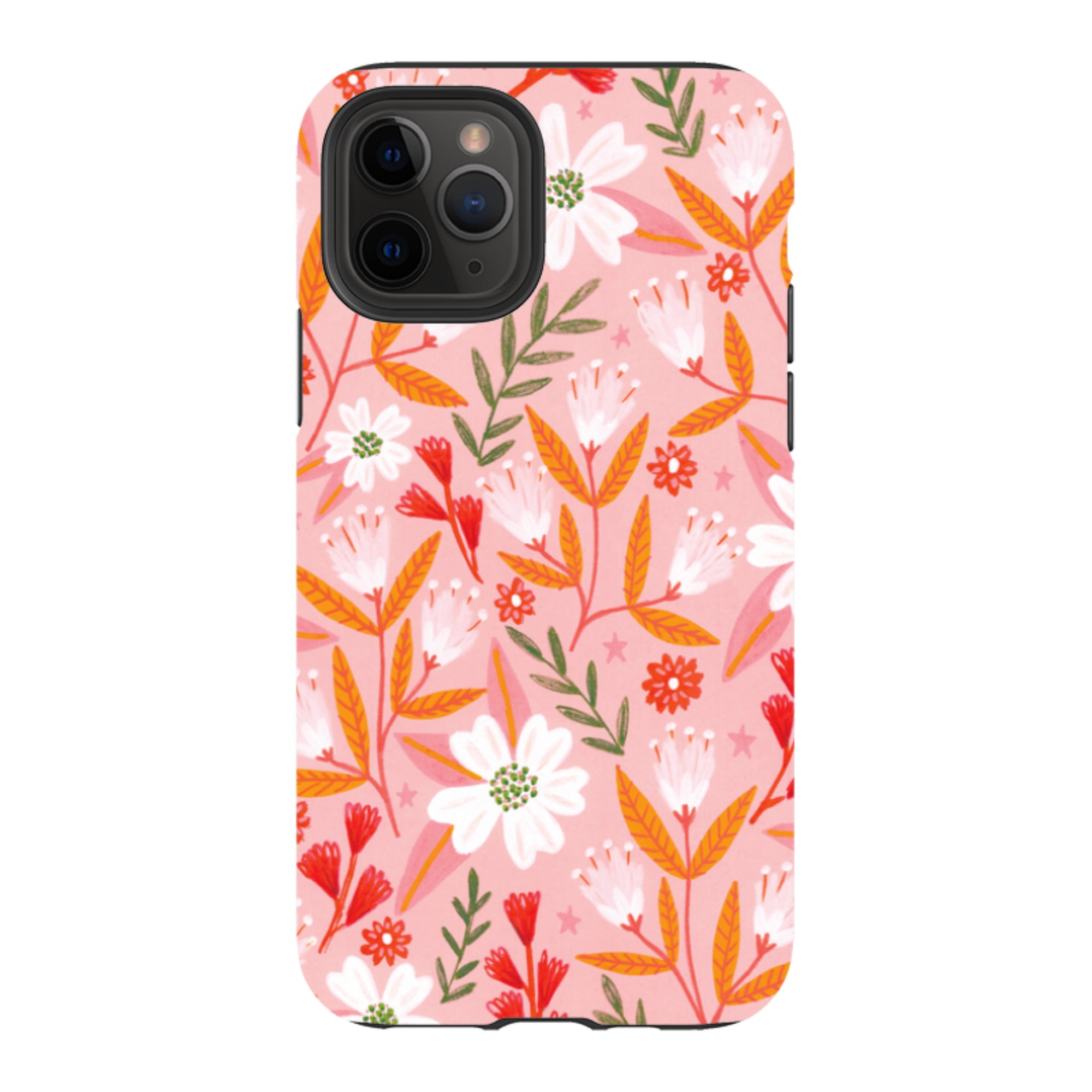 iPhone Tough Case - Pink And Orange Florals By Lee Foster Wilson