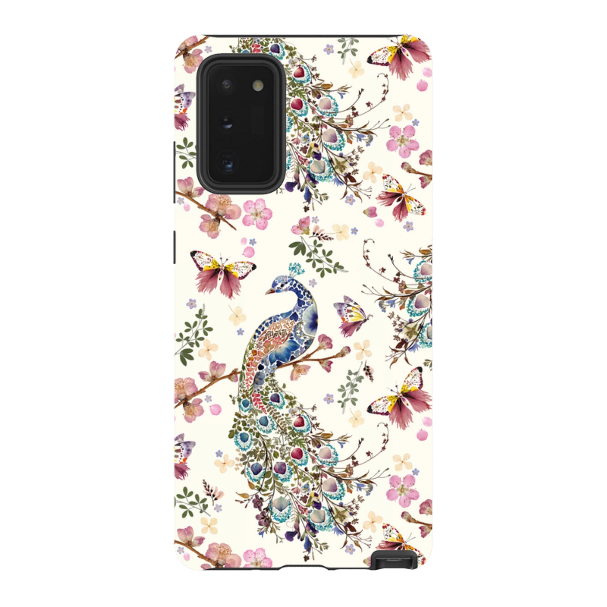 Samsung Tough Case - Peacock and Cherry Blossoms By Helen Ahpornsiri