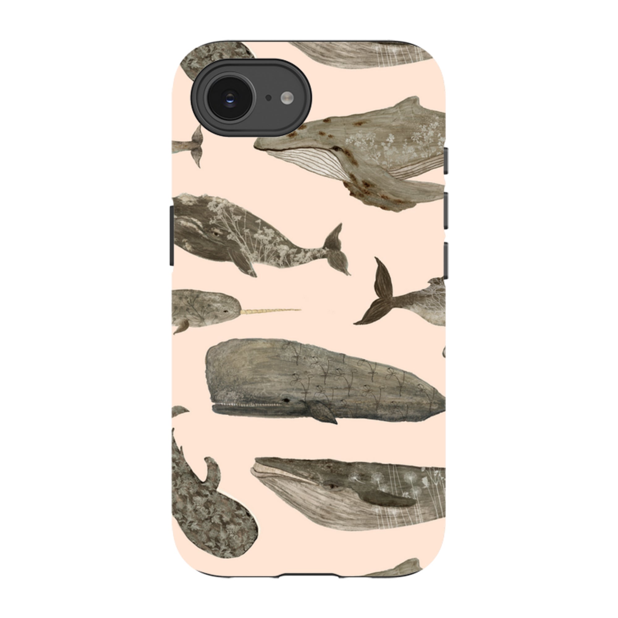 iPhone Tough Case - Wild Flower Whales II By Katherine Quinn
