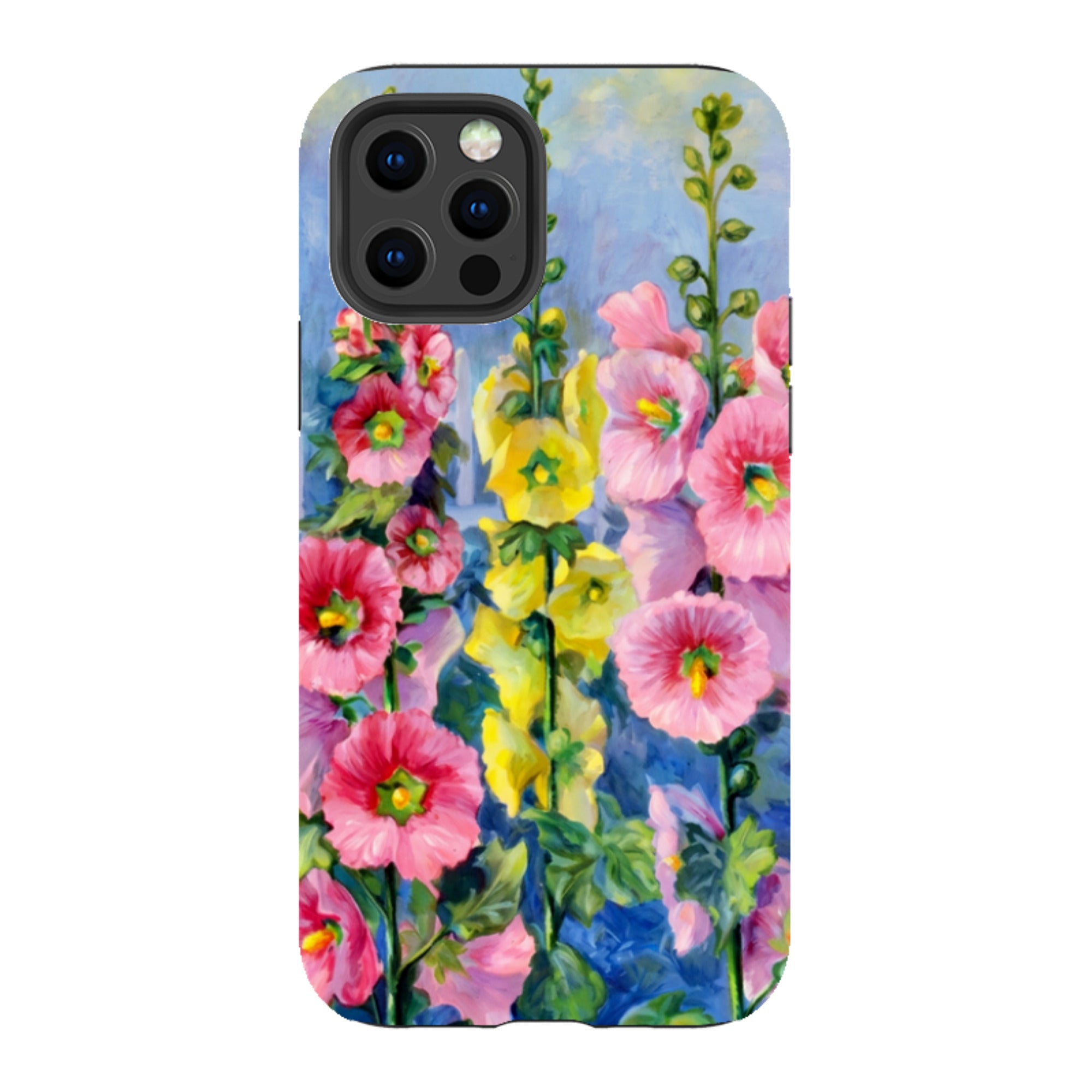 iPhone Tough Case - Hollyhock Garden
