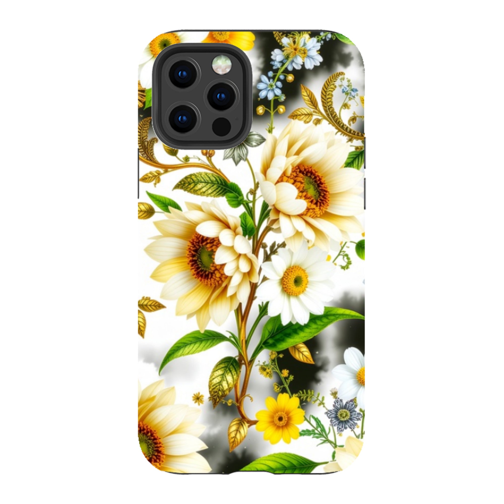 iPhone Case - Gold Flowers
