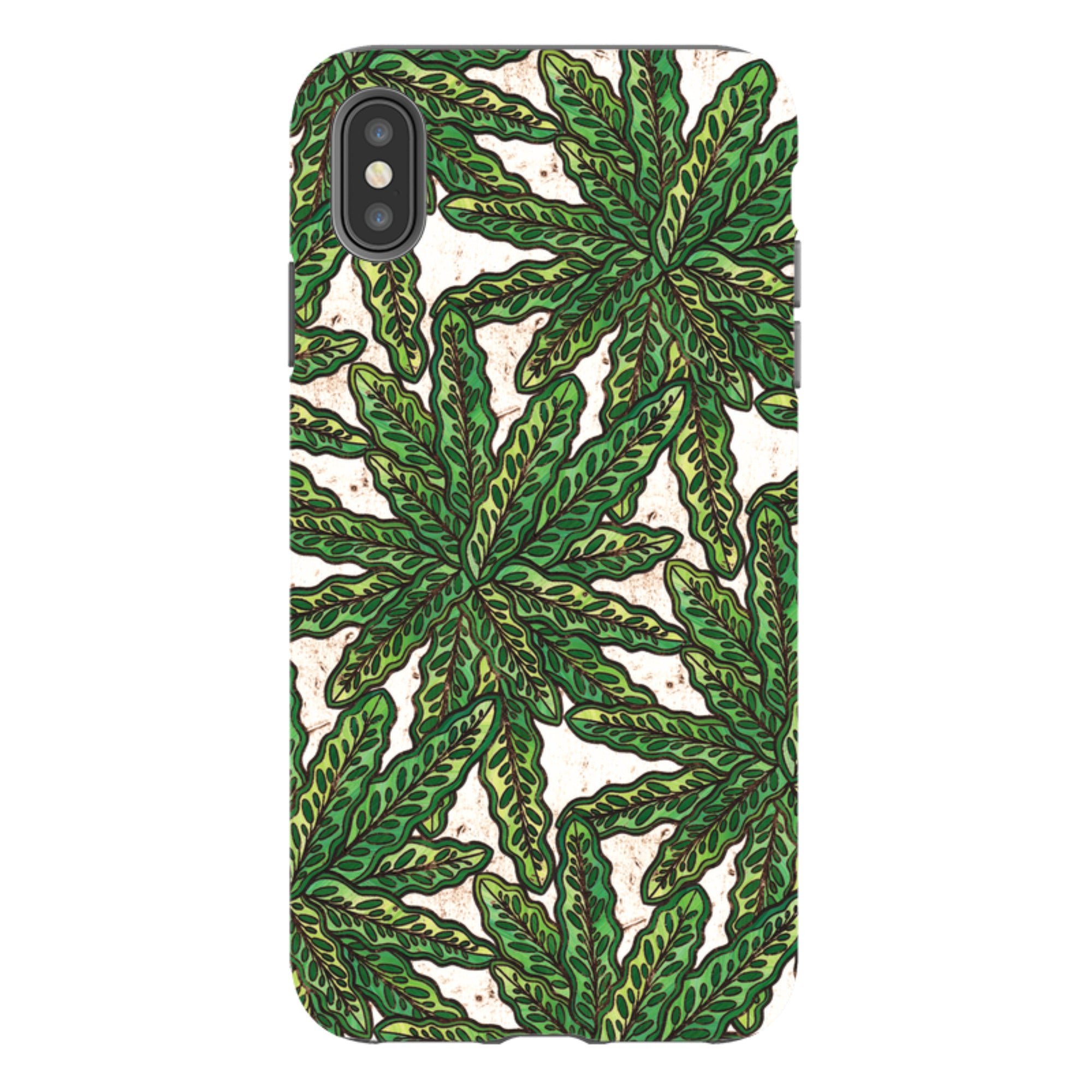 iPhone Tough Case - Green Floral By Amelia Bowman