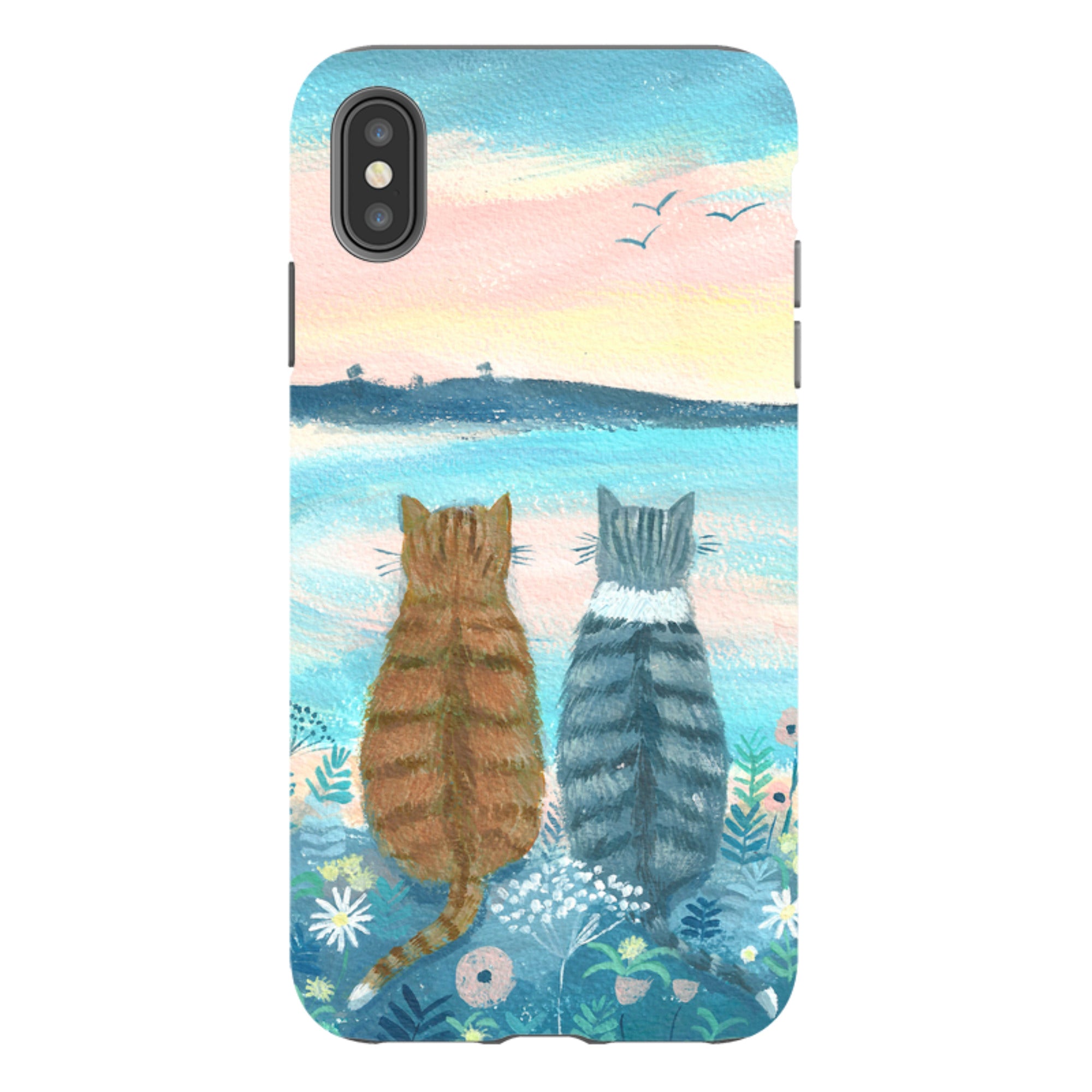 iPhone Tough Case - Sunset Cats 2 By Mary Stubberfield