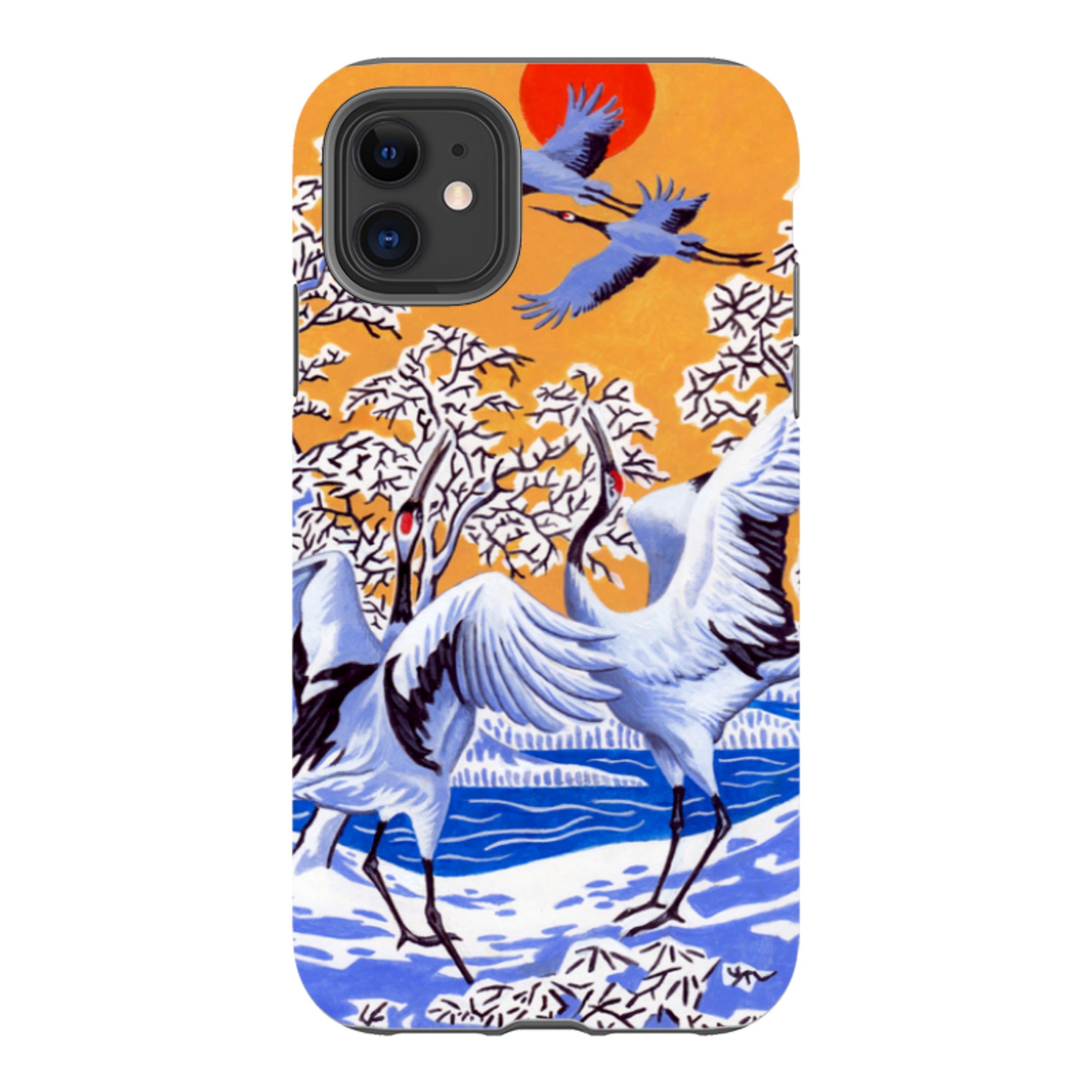 iPhone Tough Case - Japanese Cranes By Philip Hood