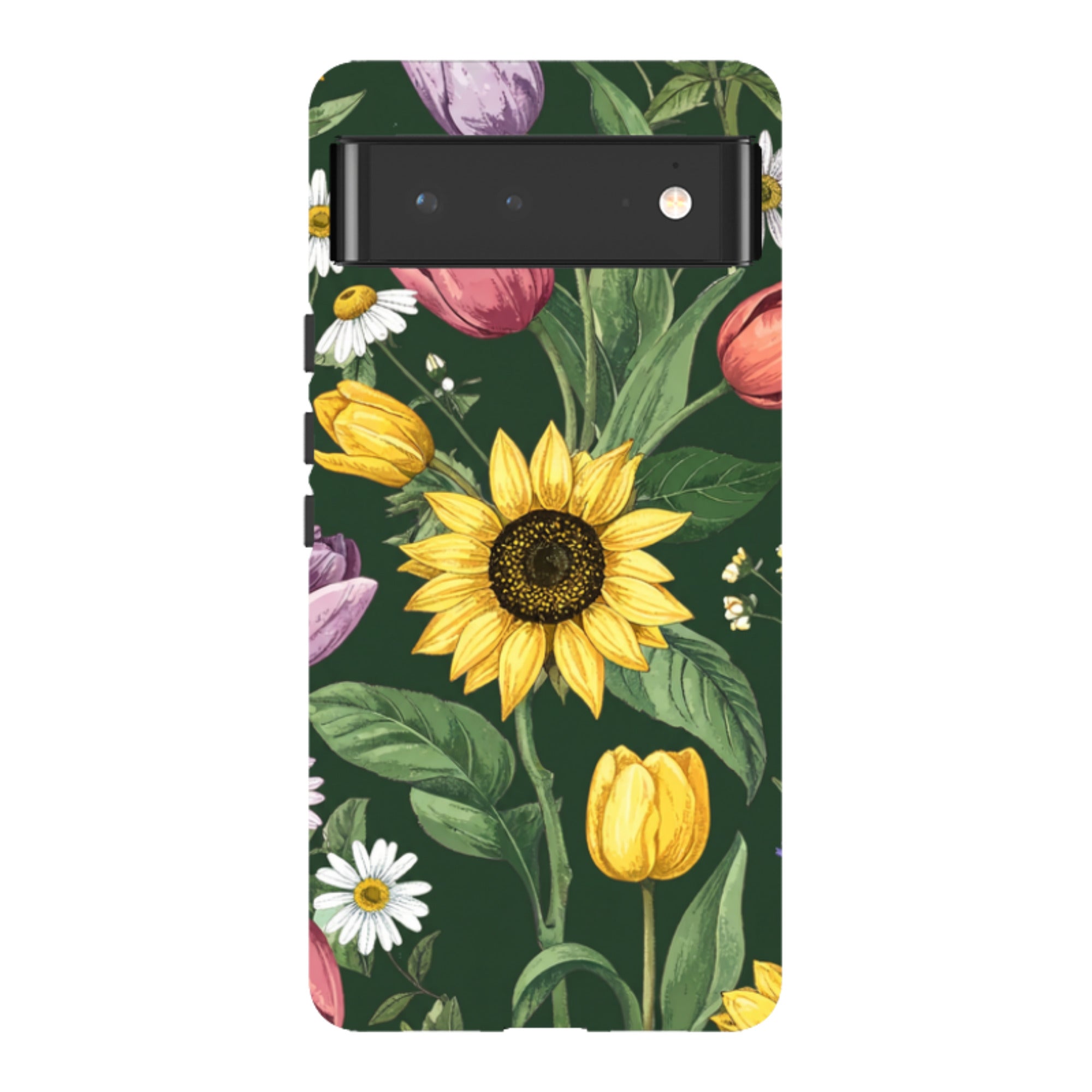 Google Tough Case - Green Sunflowers
