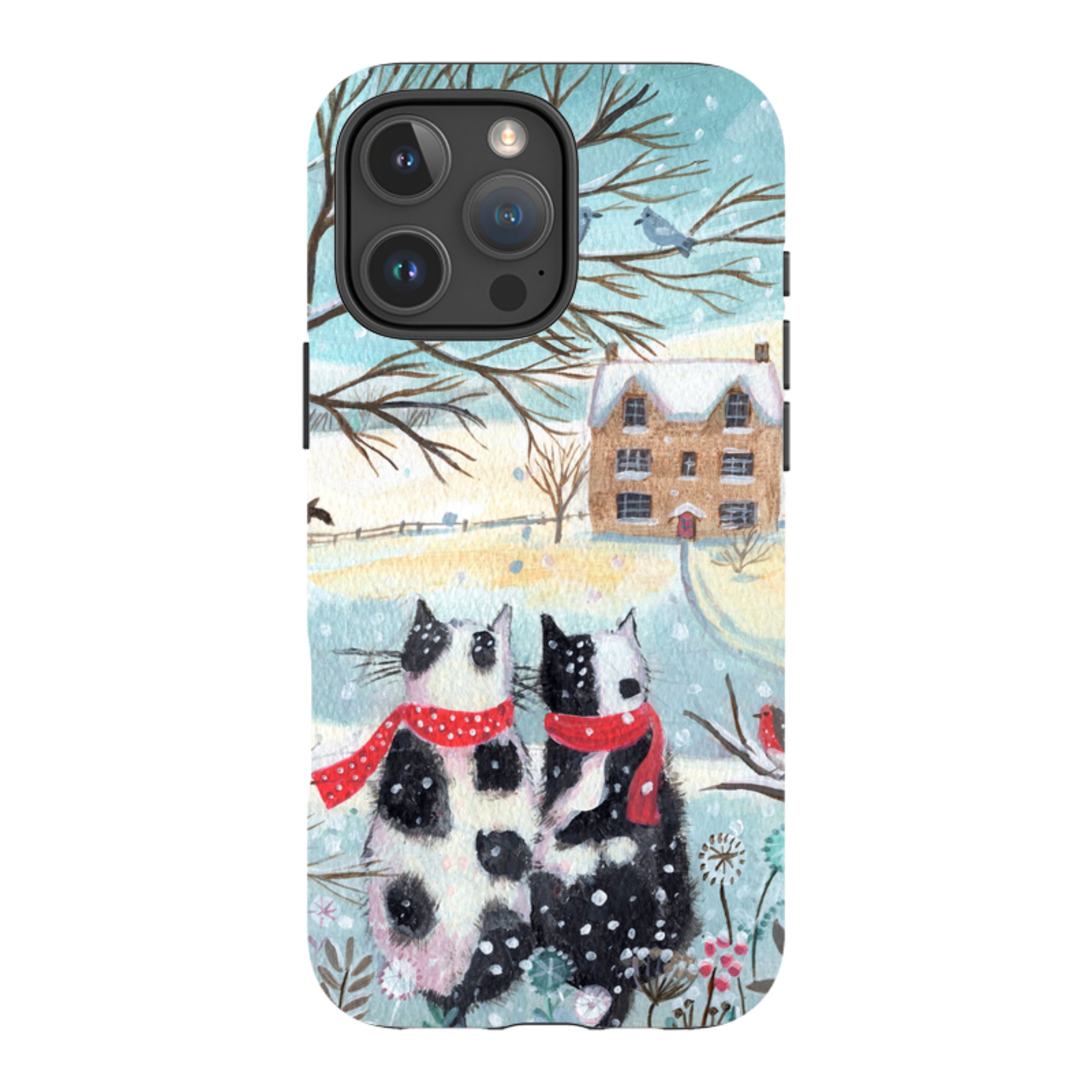 iPhone Tough Case - Christmas Cats By Mary Stubberfield