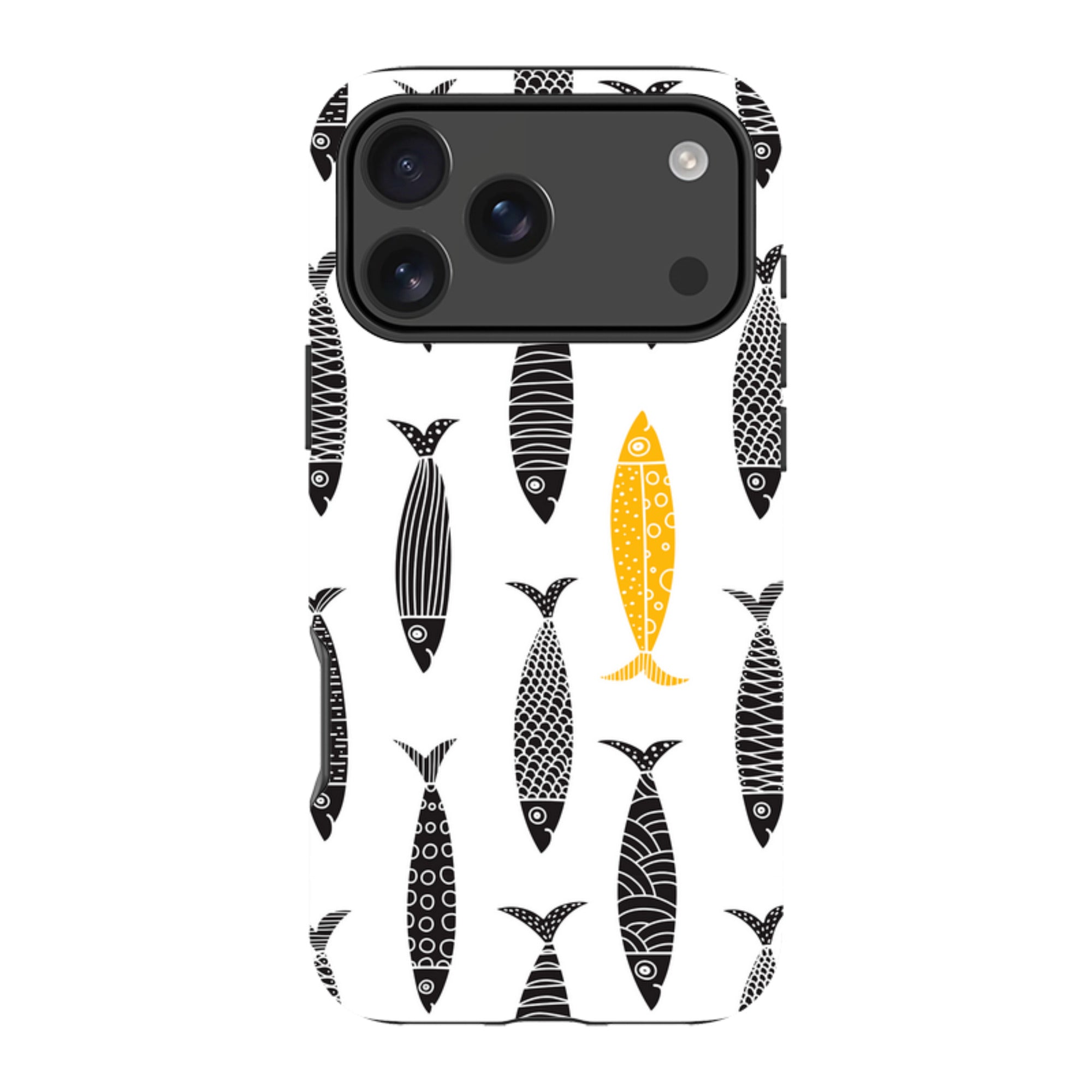 iPhone Case - Black and Gold Sardines