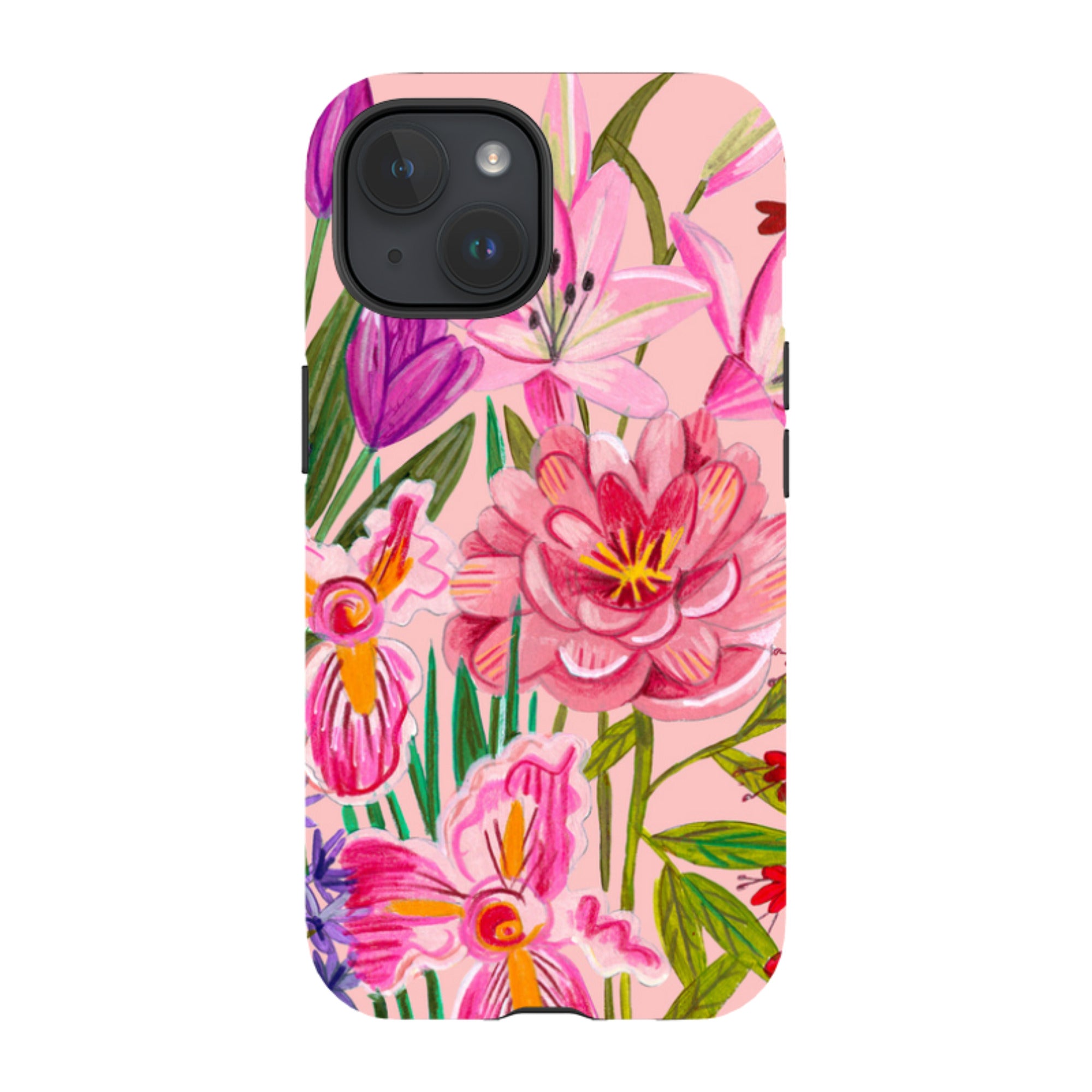iPhone Tough Case - Pink Floral By Caroline Bonne Muller