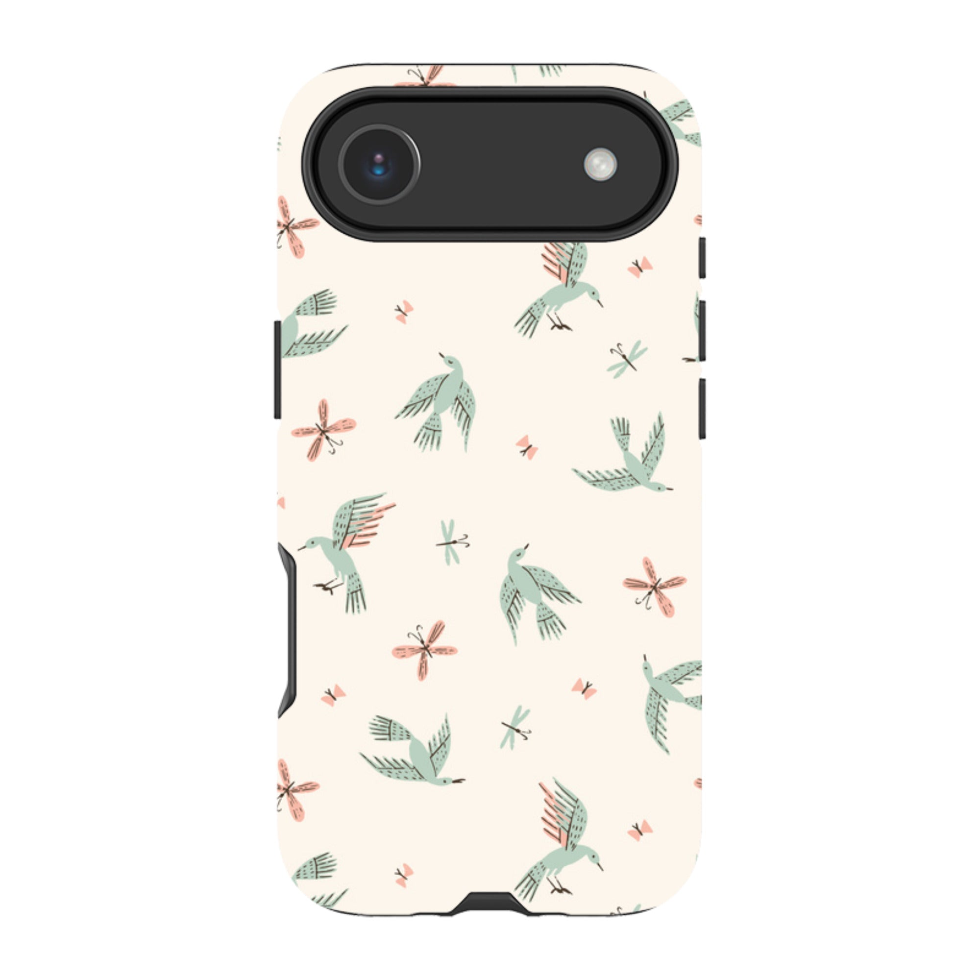 iPhone MagSafe Tough Case - Birds and Butterflies Cream By Meghann Rader