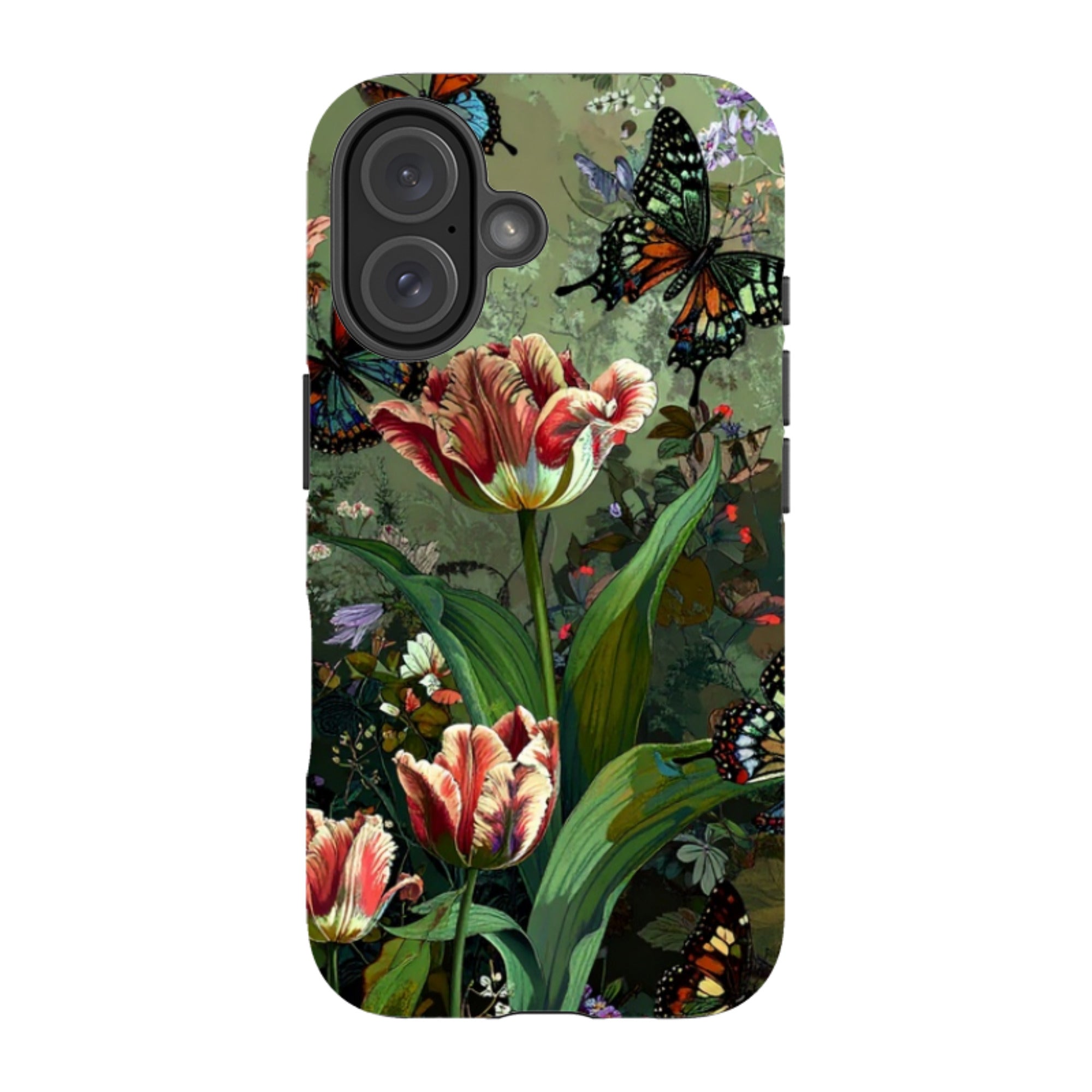 iPhone Tough Case - Green Vyne Butterflies