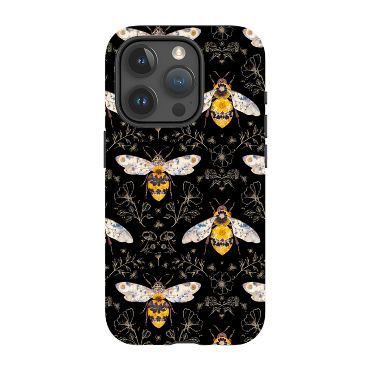 iPhone MagSafe Tough Case - Midnight Bumble Bee Multi By Helen Ahpornsiri
