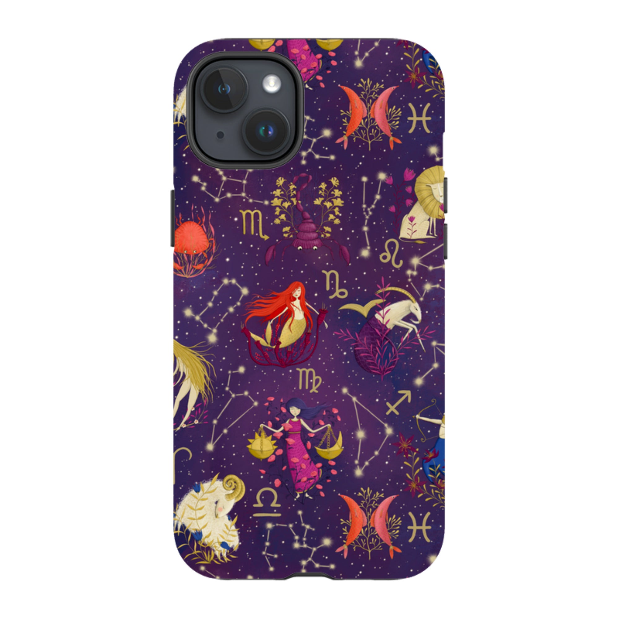 iPhone Tough Case - Zodiac Pattern By Maja Lindberg